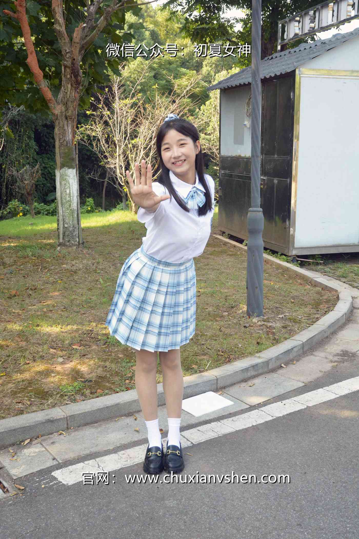 图片[119]-初夏女神 NO.081 点点 我的JK装[140P] – 速更版-美库