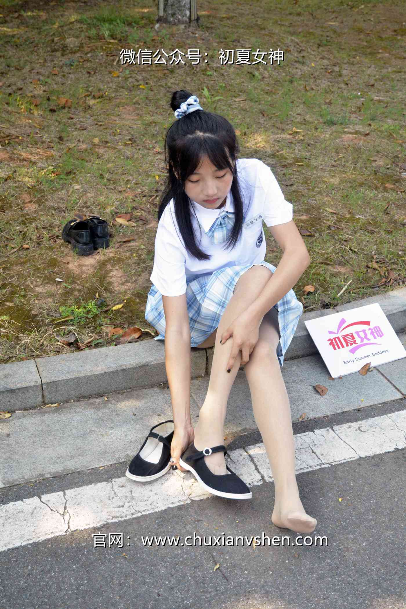 图片[120]-初夏女神 NO.081 点点 我的JK装[140P] – 速更版-美库