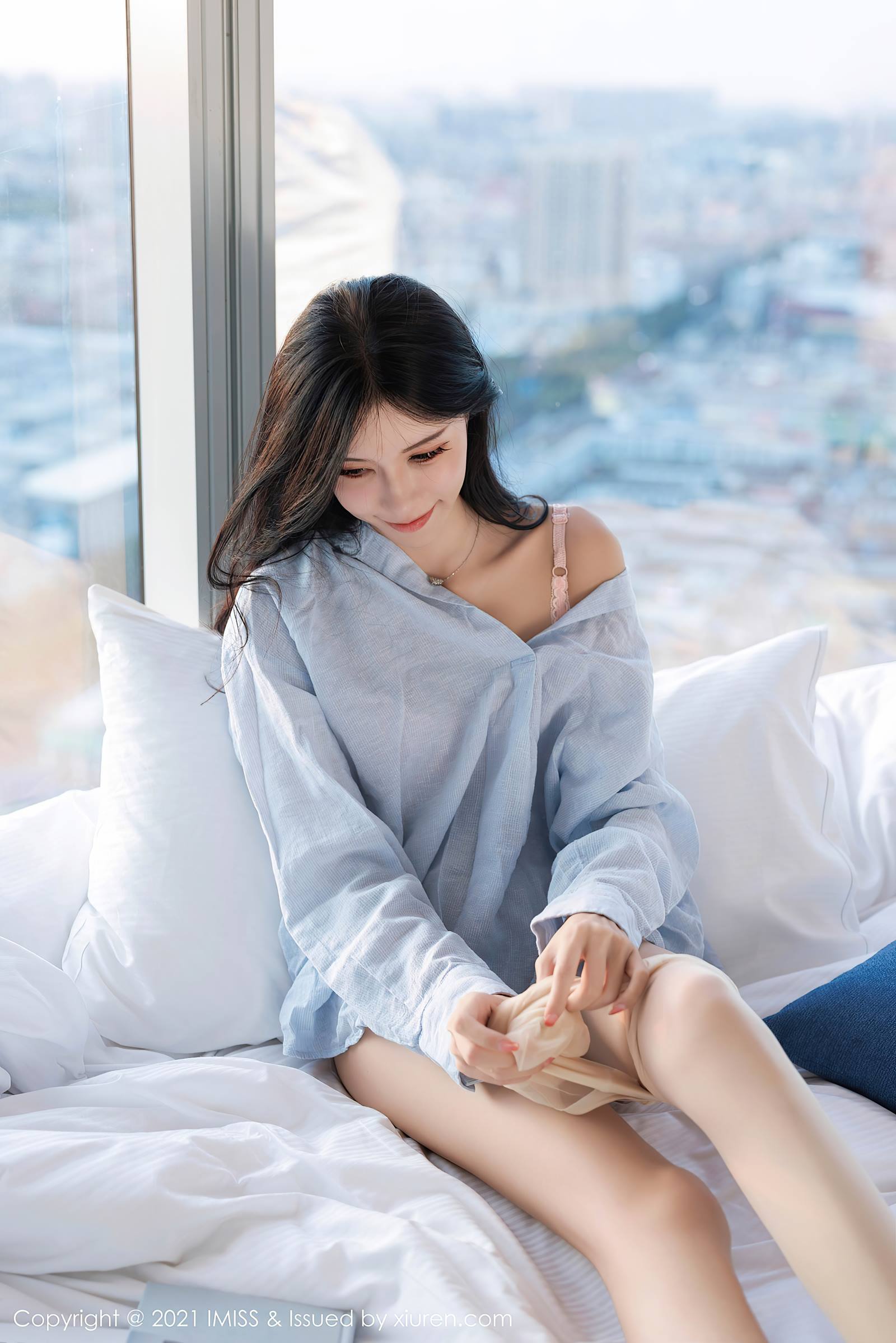 图片[12]-[IMiss爱蜜社]2023.11.20 VOL.759 泥鳅鳅 蓝色衬衫 [26+1P] – 速更版-美库