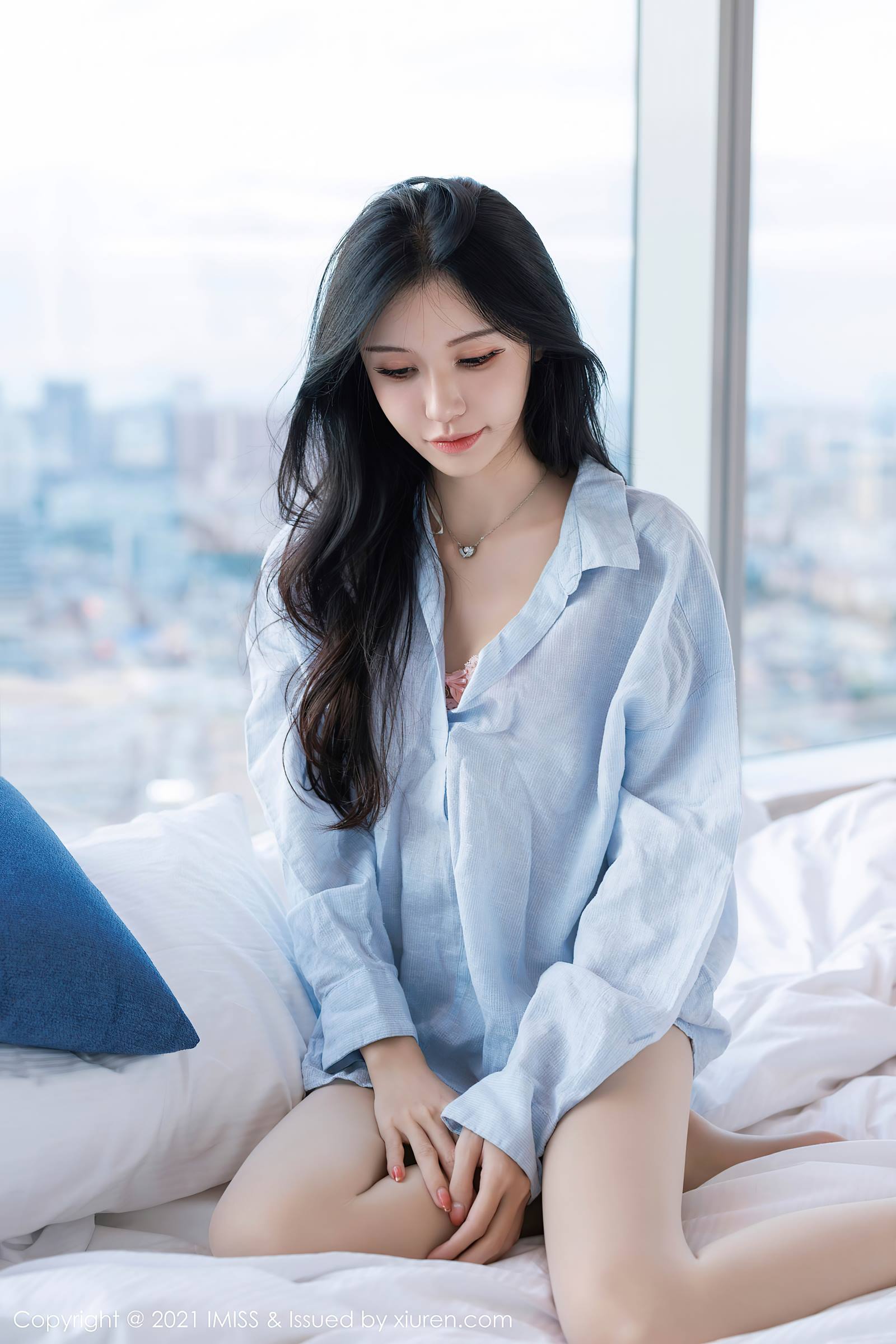 图片[16]-[IMiss爱蜜社]2023.11.20 VOL.759 泥鳅鳅 蓝色衬衫 [26+1P] – 速更版-美库