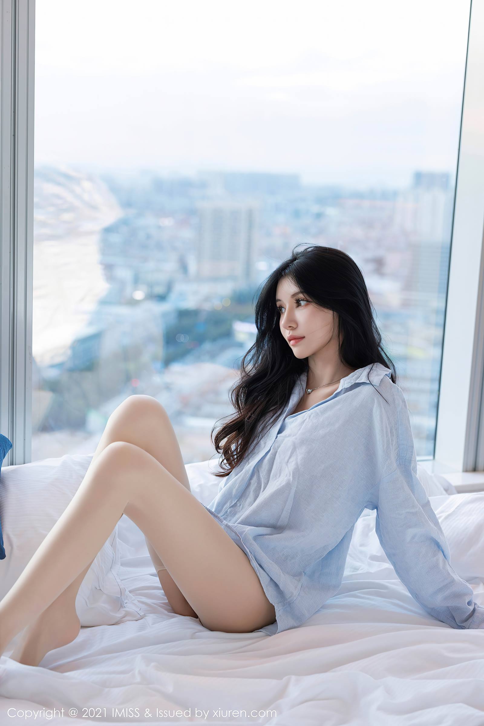 图片[18]-[IMiss爱蜜社]2023.11.20 VOL.759 泥鳅鳅 蓝色衬衫 [26+1P] – 速更版-美库