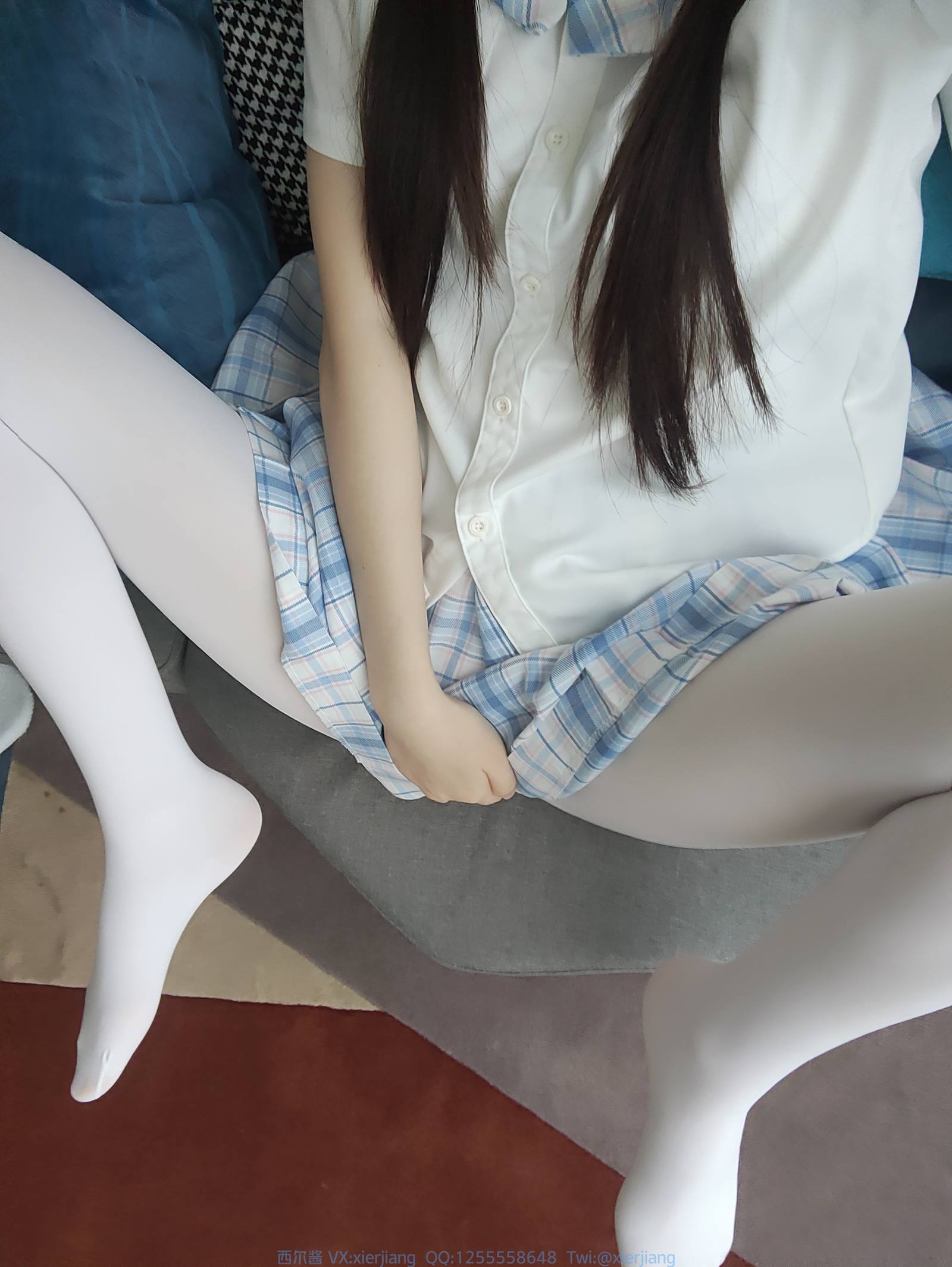 图片[16]-西尔酱 – 棉花糖白丝JK[37P] – 速更版-美库