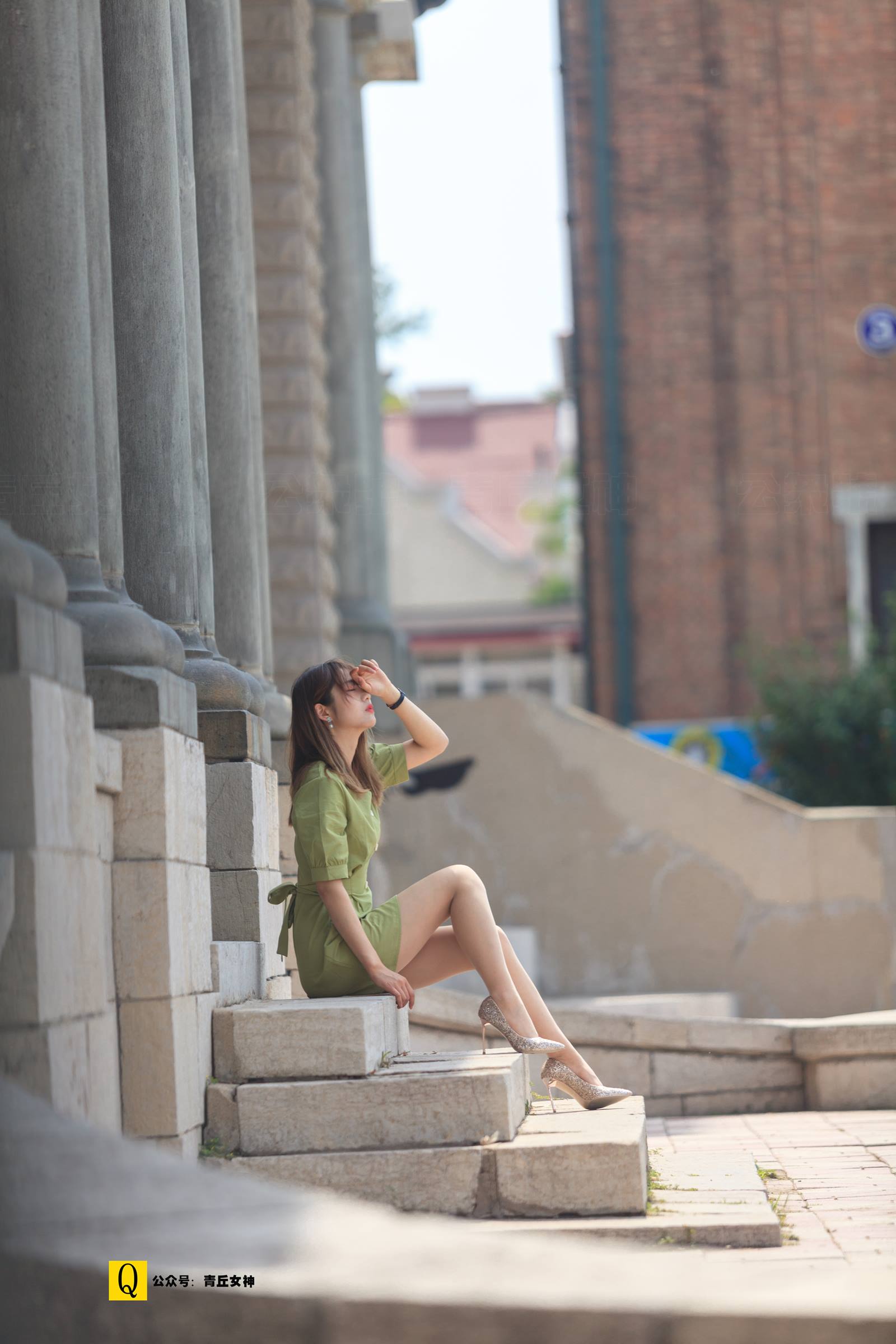 图片[92]-[青丘女神] 2019.07.16 NO.144 小诺 外院绿裙子 [114P] – 速更版-美库