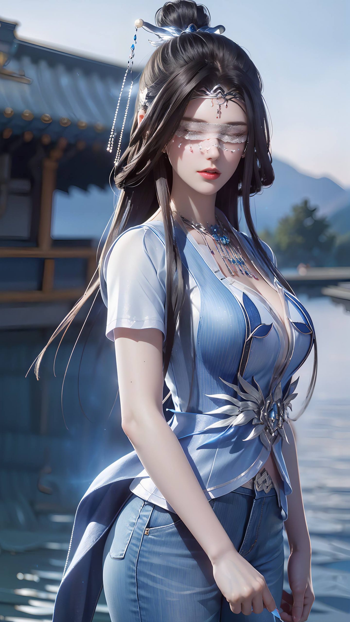 图片[11]-AI绘画 086 仙逆-兰若现代牛仔裤[95P] – 速更版-美库