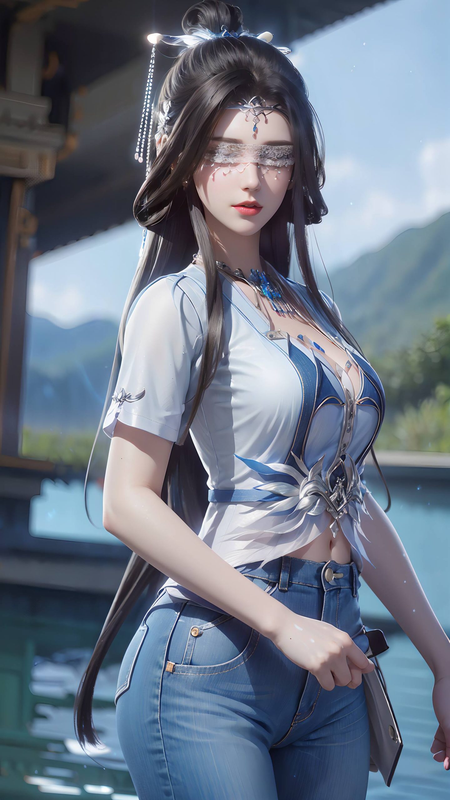 图片[13]-AI绘画 086 仙逆-兰若现代牛仔裤[95P] – 速更版-美库