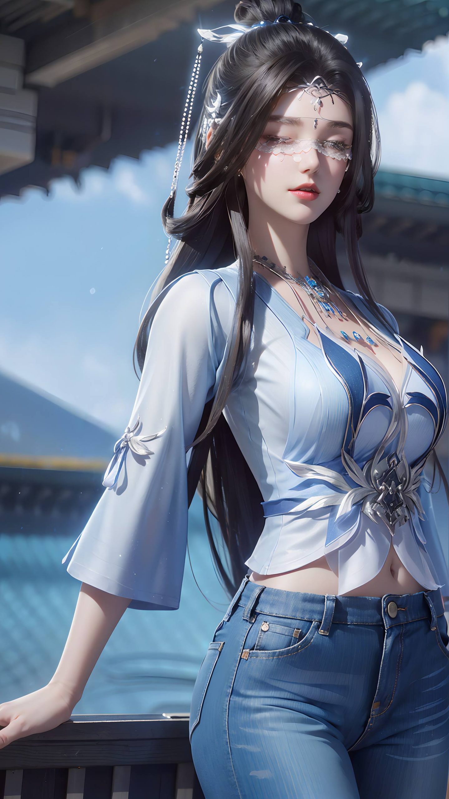 图片[17]-AI绘画 086 仙逆-兰若现代牛仔裤[95P] – 速更版-美库