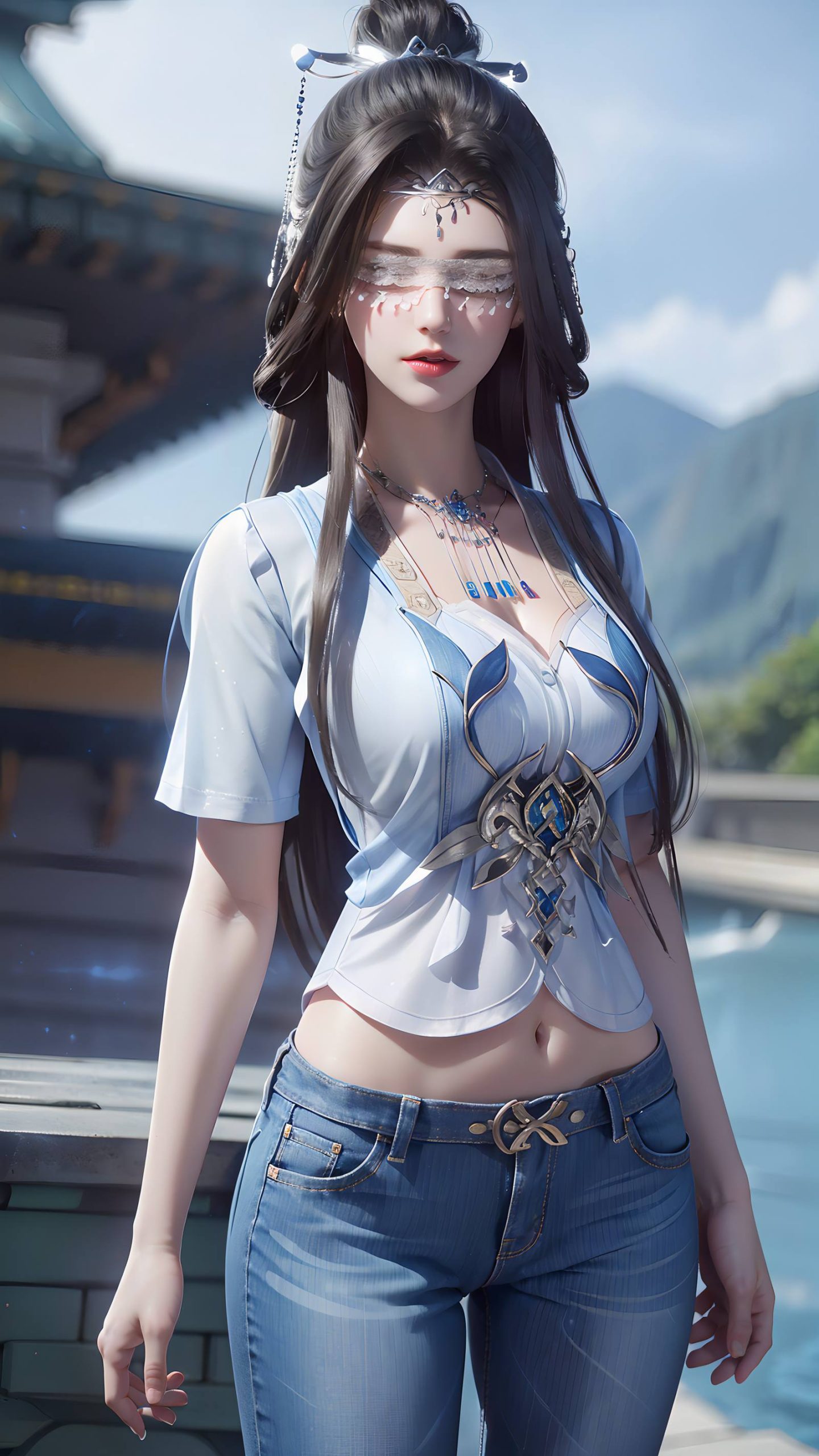 图片[32]-AI绘画 086 仙逆-兰若现代牛仔裤[95P] – 速更版-美库