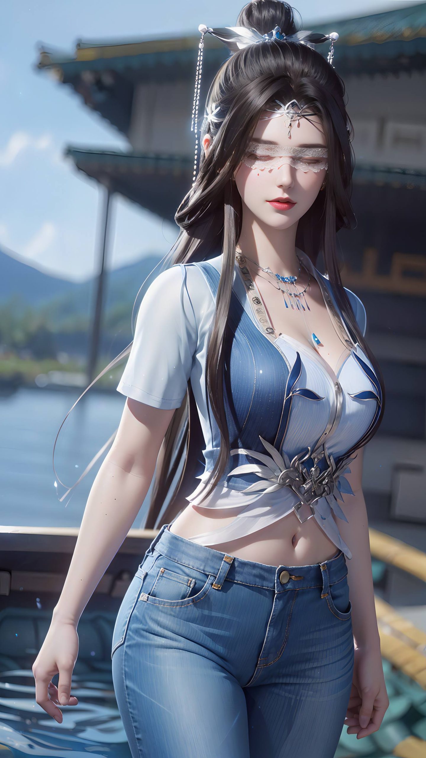 图片[37]-AI绘画 086 仙逆-兰若现代牛仔裤[95P] – 速更版-美库