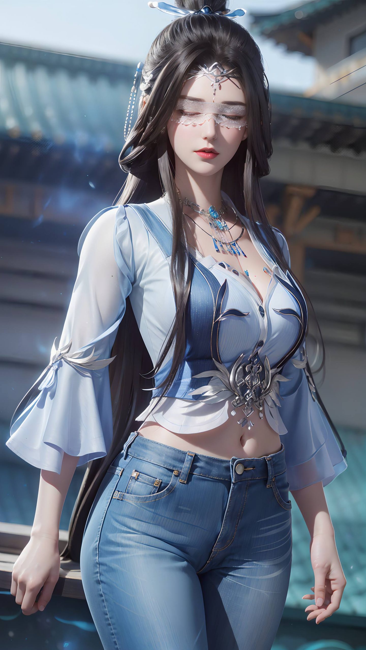 图片[45]-AI绘画 086 仙逆-兰若现代牛仔裤[95P] – 速更版-美库