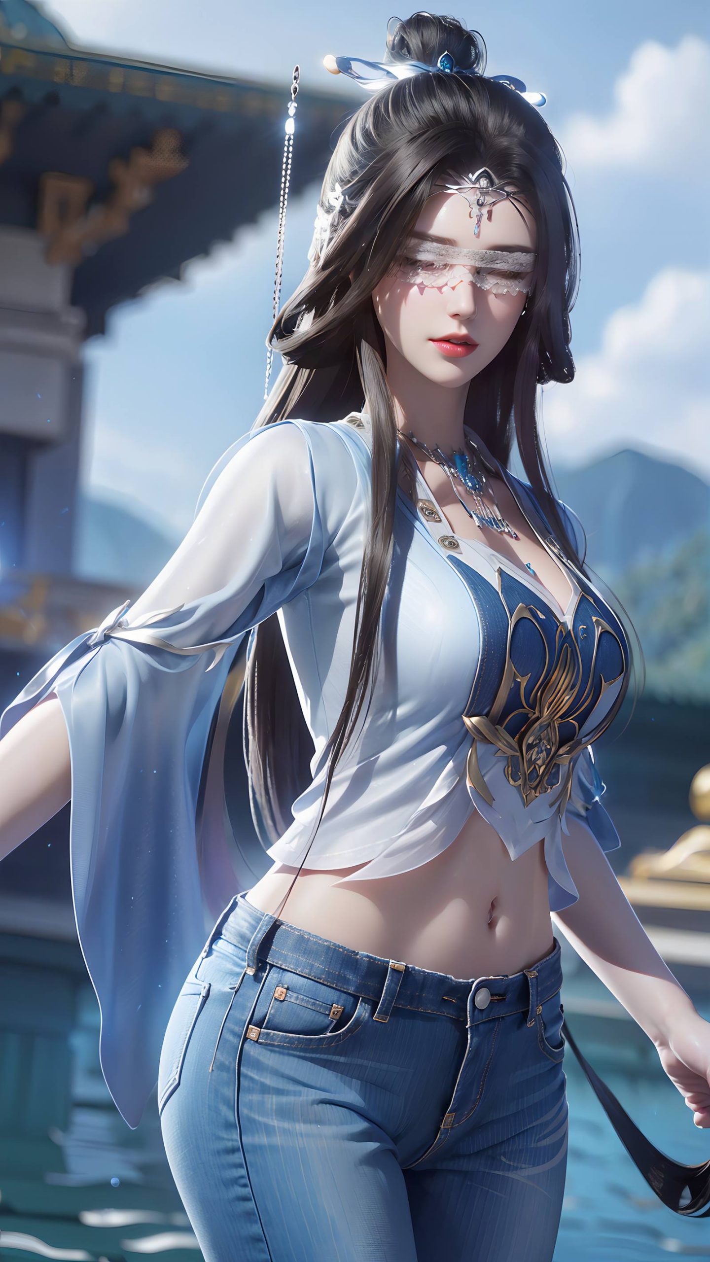 图片[50]-AI绘画 086 仙逆-兰若现代牛仔裤[95P] – 速更版-美库