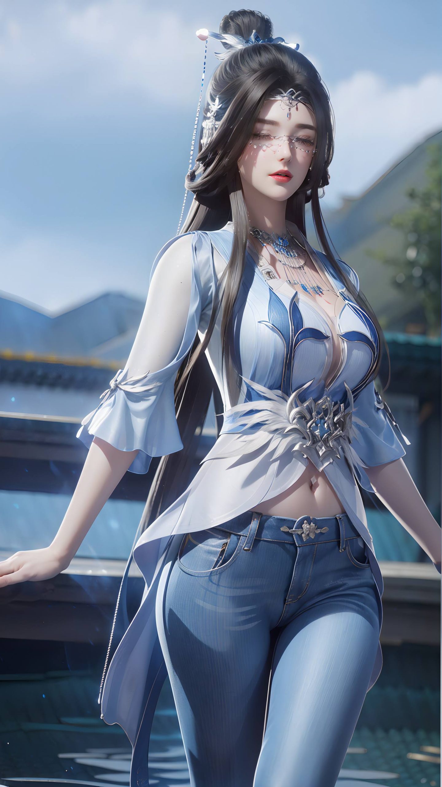 图片[96]-AI绘画 086 仙逆-兰若现代牛仔裤[95P] – 速更版-美库