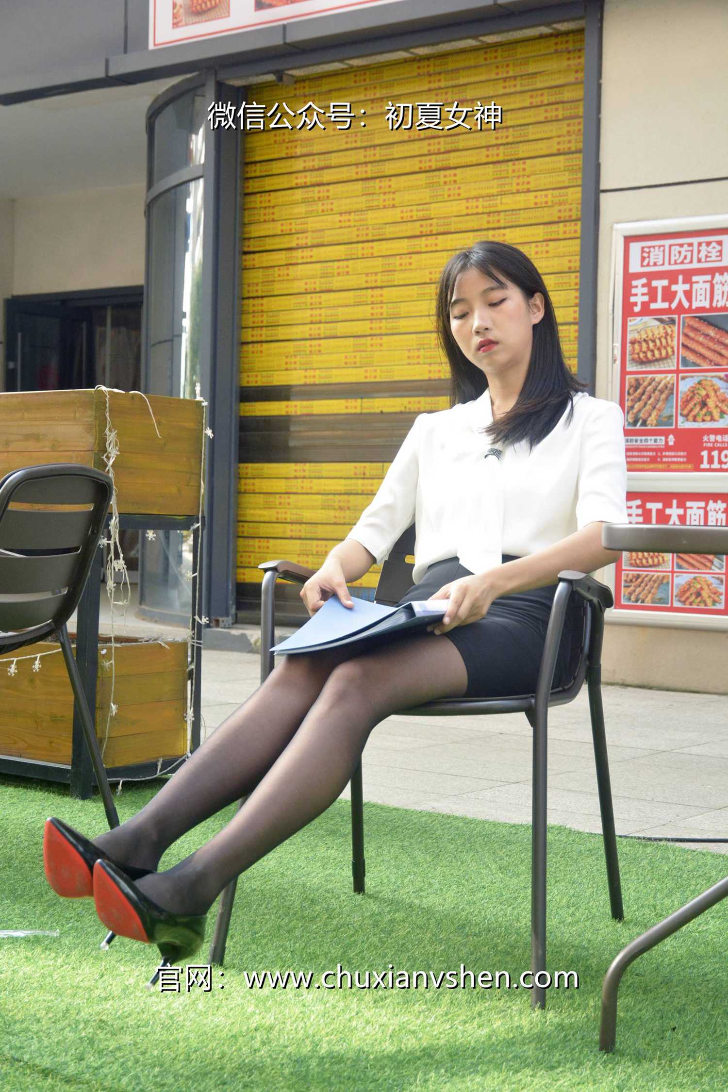 图片[50]-初夏女神 NO.085 点点 黑白正装[140P] – 速更版-美库