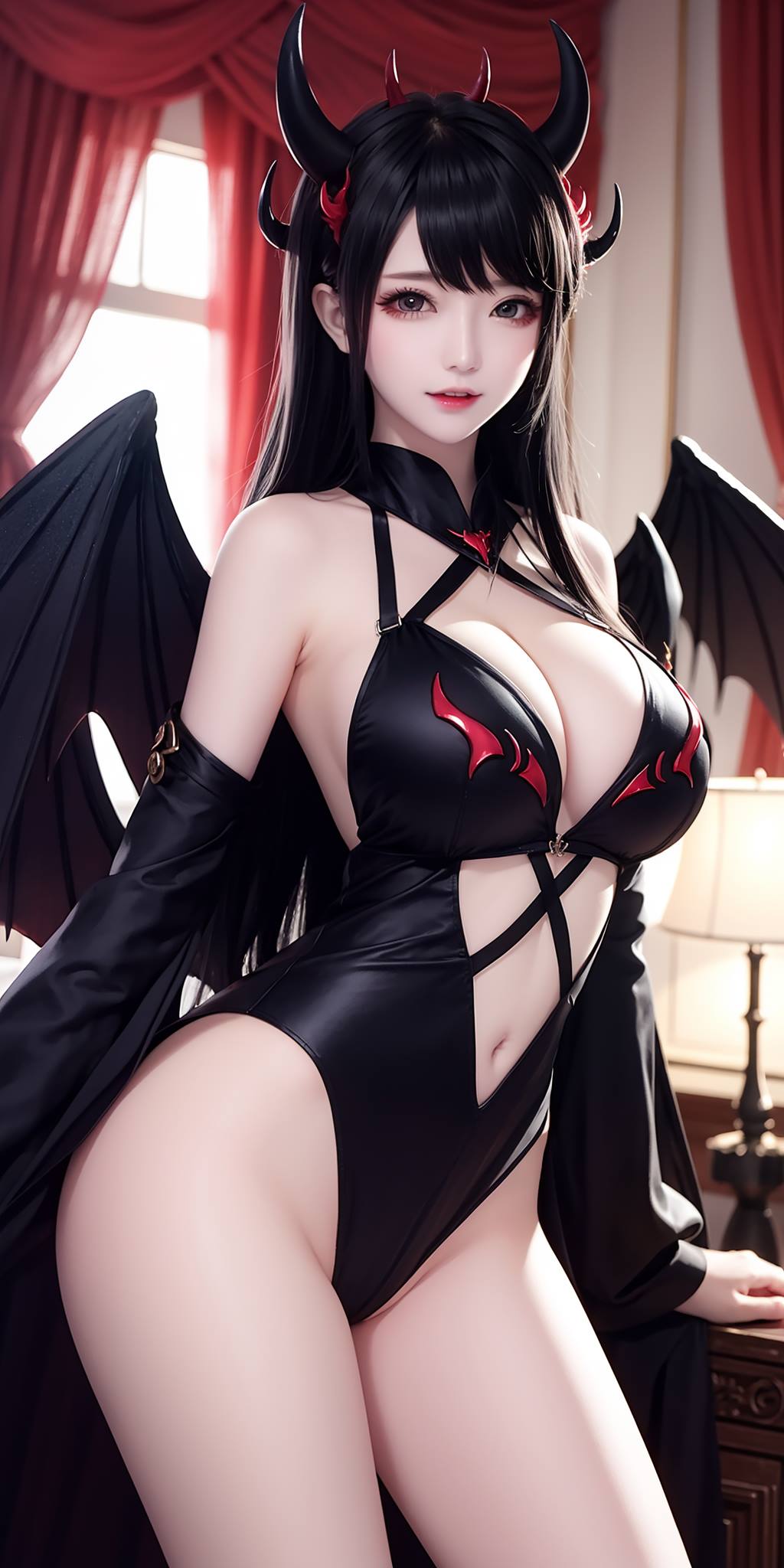 图片[12]-AI绘画 088 恶魔少女连体皮衣[80P] – 速更版-美库