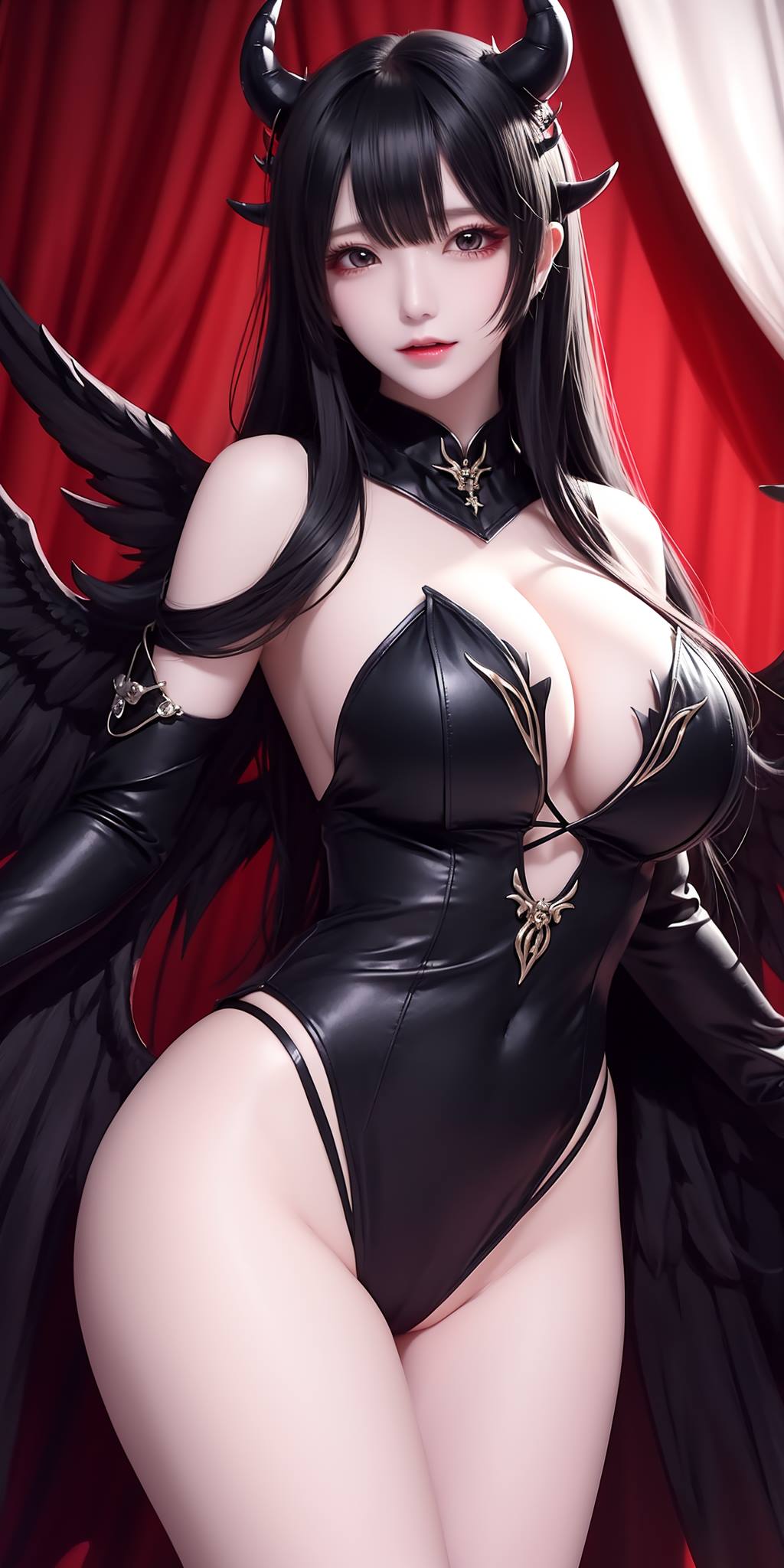 图片[15]-AI绘画 088 恶魔少女连体皮衣[80P] – 速更版-美库