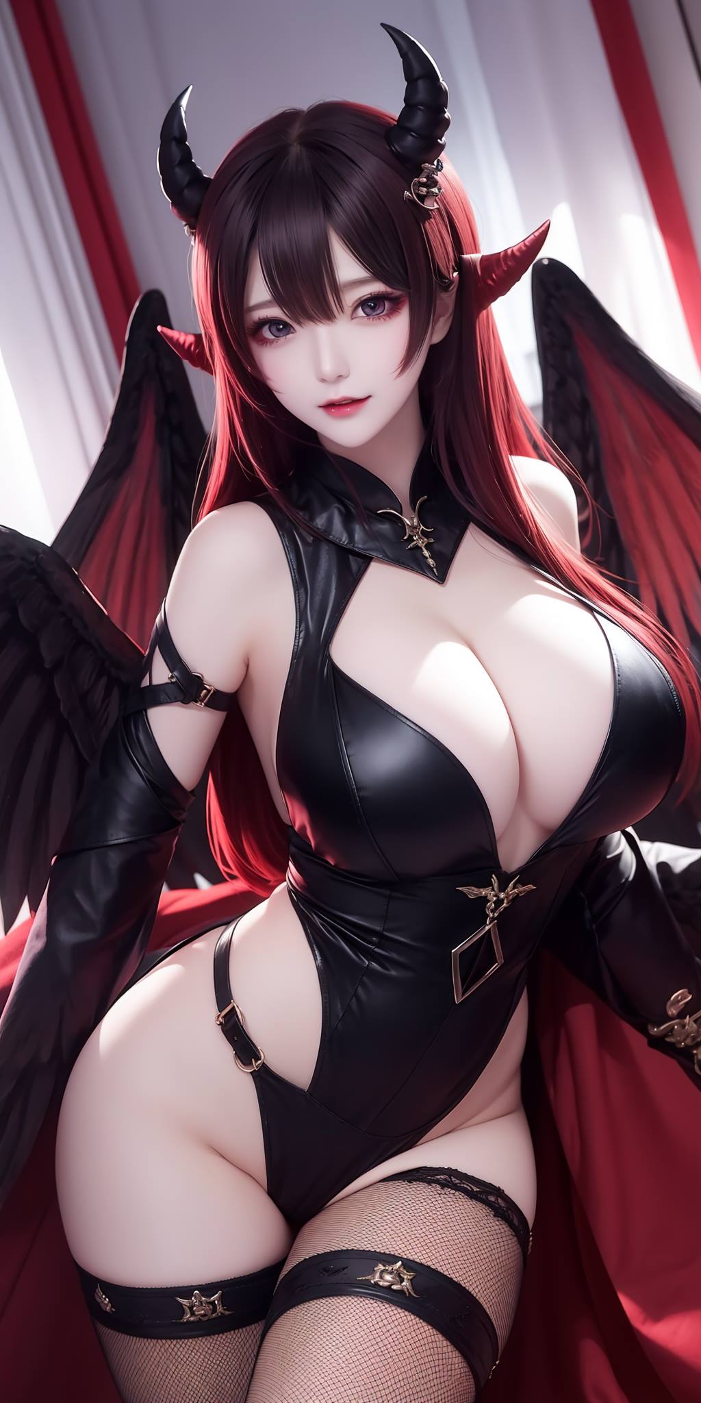 图片[17]-AI绘画 088 恶魔少女连体皮衣[80P] – 速更版-美库