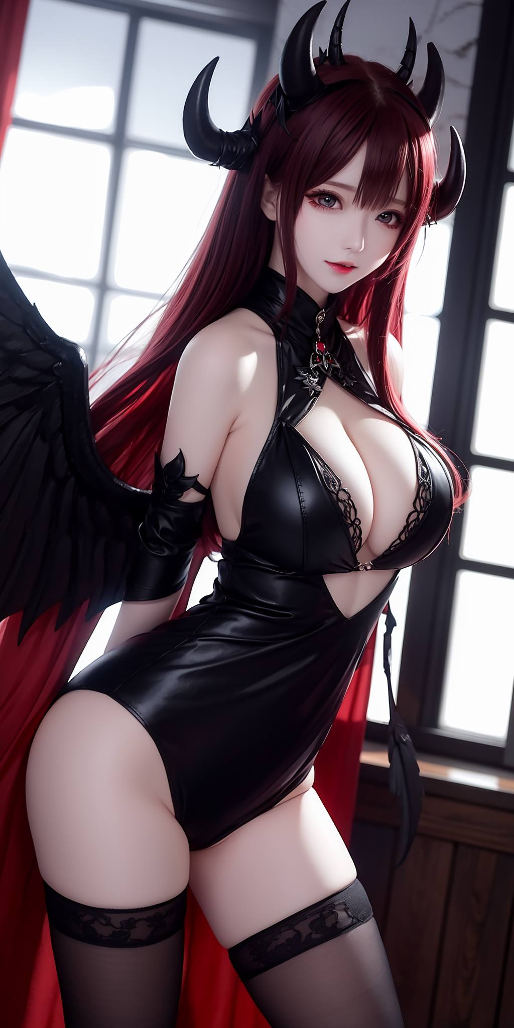 图片[19]-AI绘画 088 恶魔少女连体皮衣[80P] – 速更版-美库