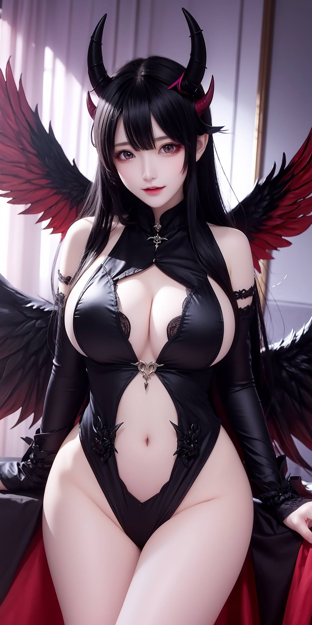 图片[25]-AI绘画 088 恶魔少女连体皮衣[80P] – 速更版-美库