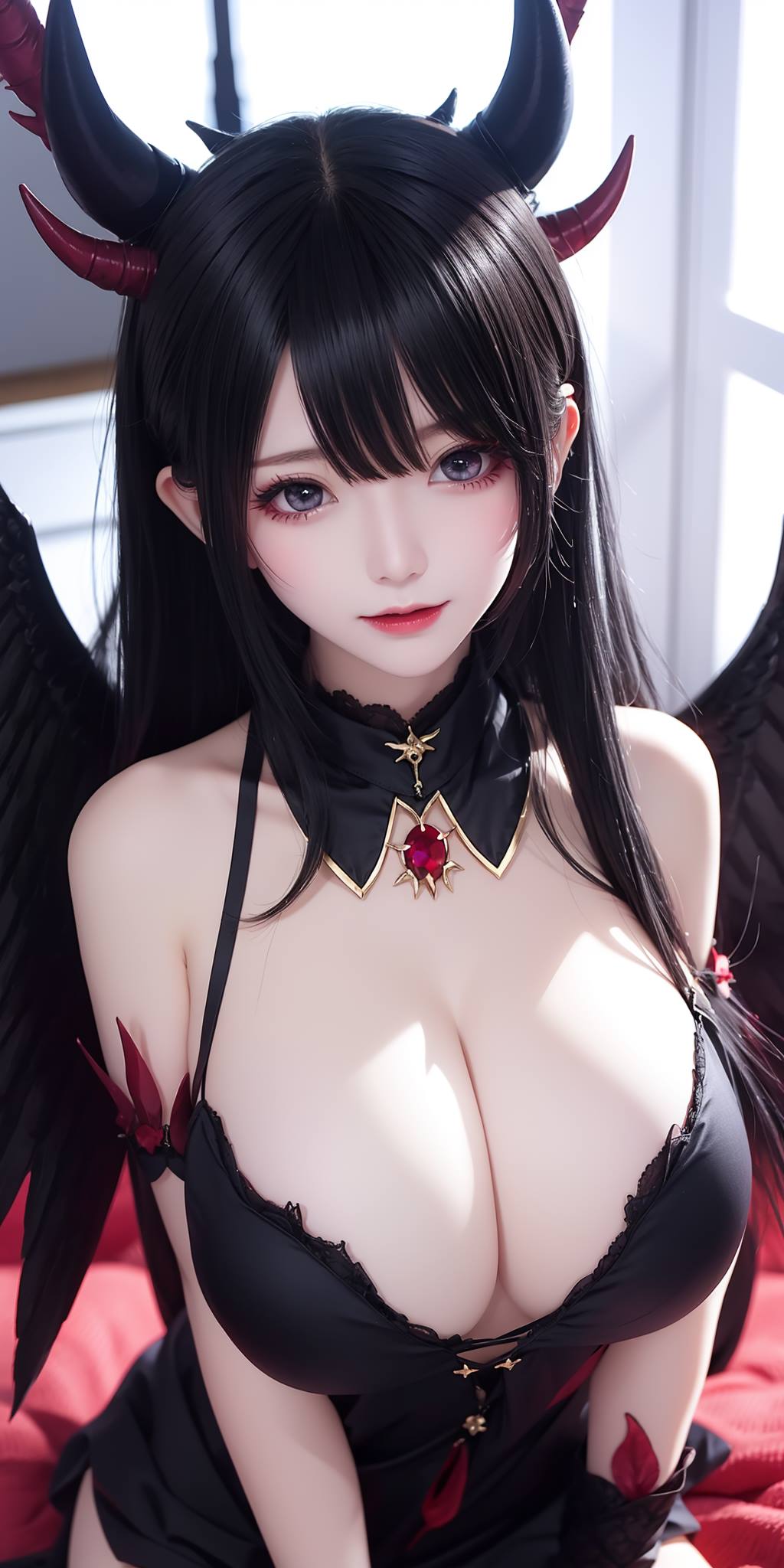 图片[30]-AI绘画 088 恶魔少女连体皮衣[80P] – 速更版-美库