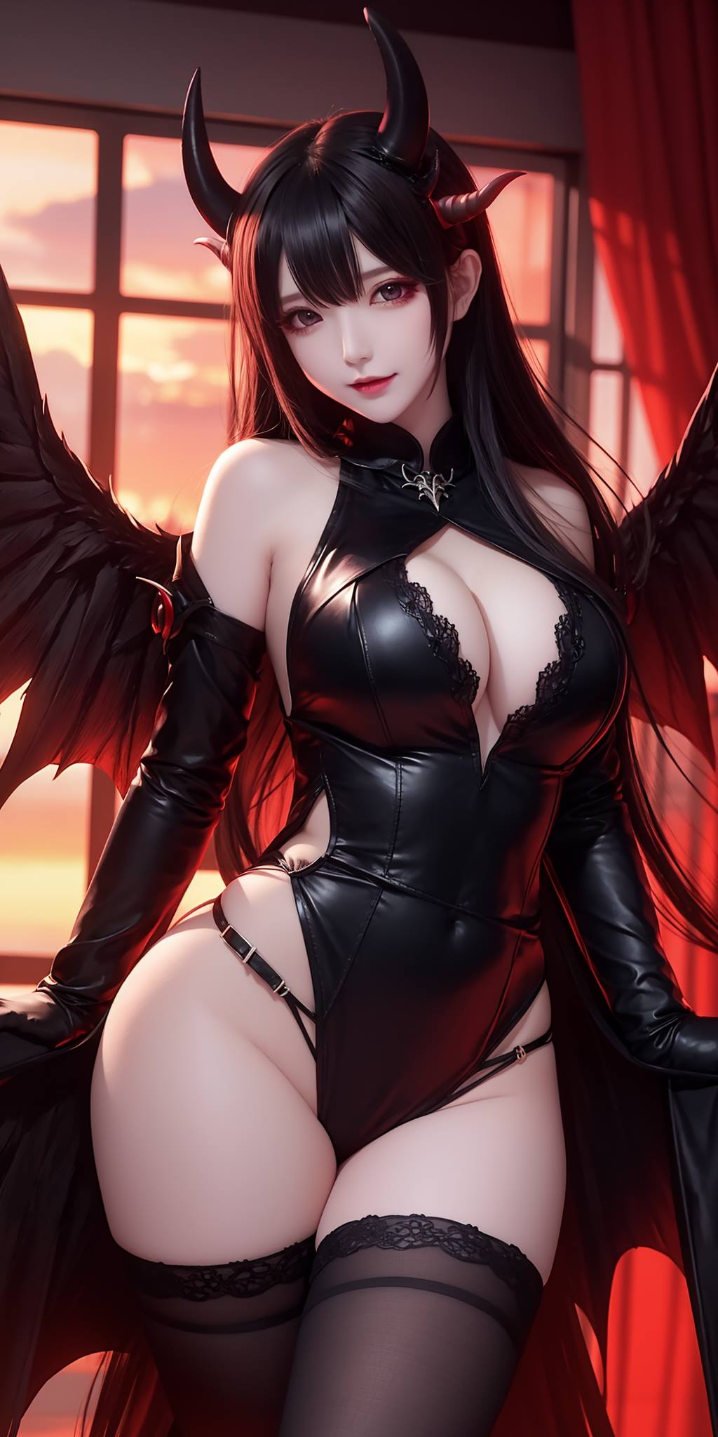 图片[33]-AI绘画 088 恶魔少女连体皮衣[80P] – 速更版-美库