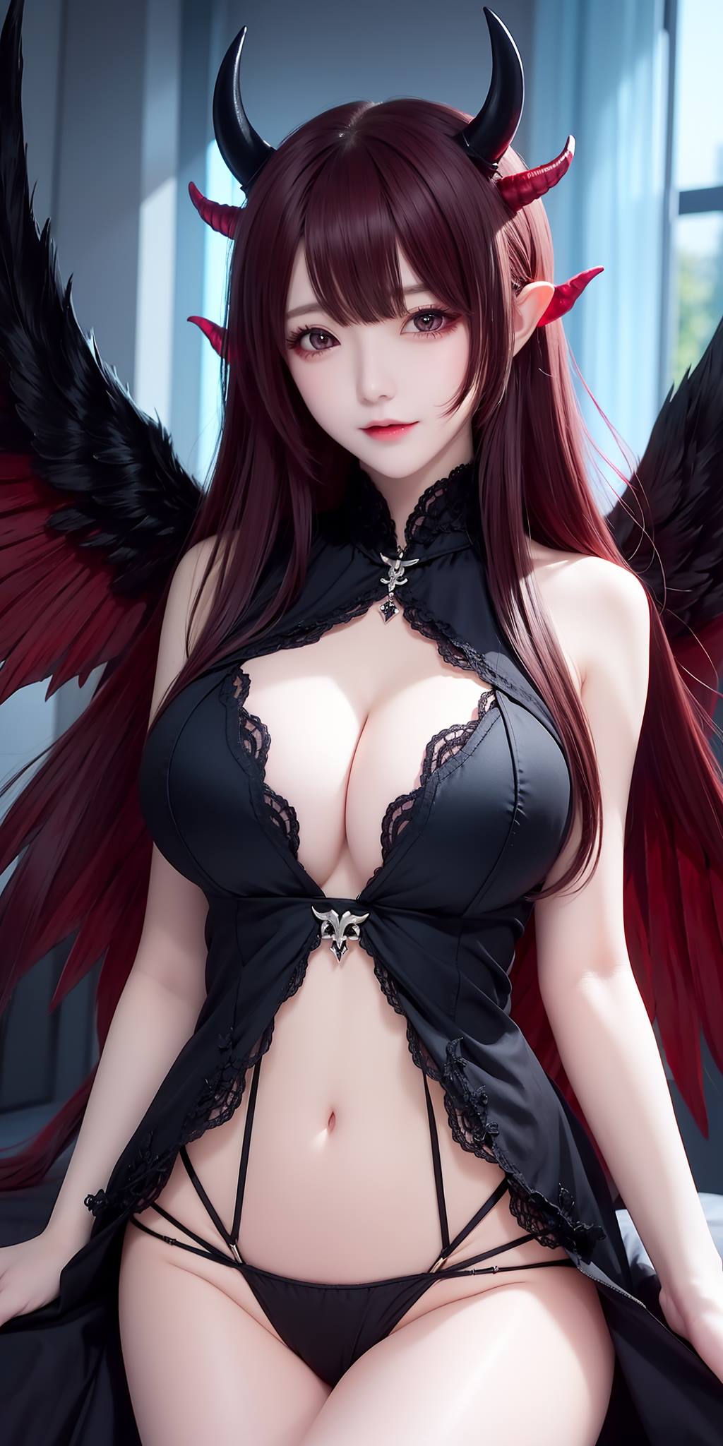 图片[34]-AI绘画 088 恶魔少女连体皮衣[80P] – 速更版-美库