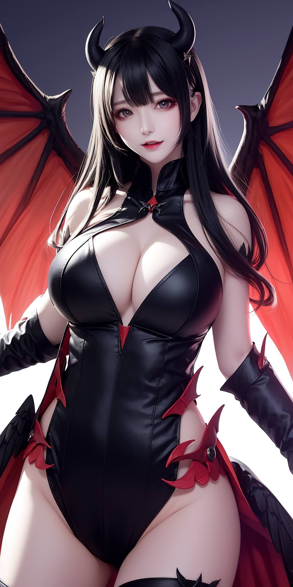 图片[49]-AI绘画 088 恶魔少女连体皮衣[80P] – 速更版-美库