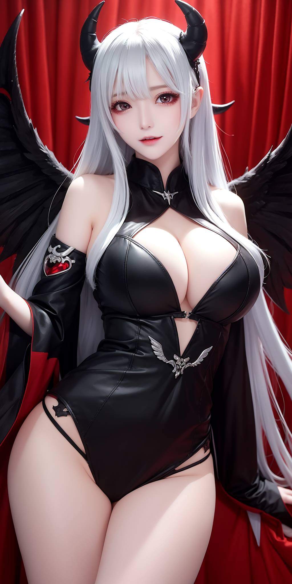 图片[51]-AI绘画 088 恶魔少女连体皮衣[80P] – 速更版-美库