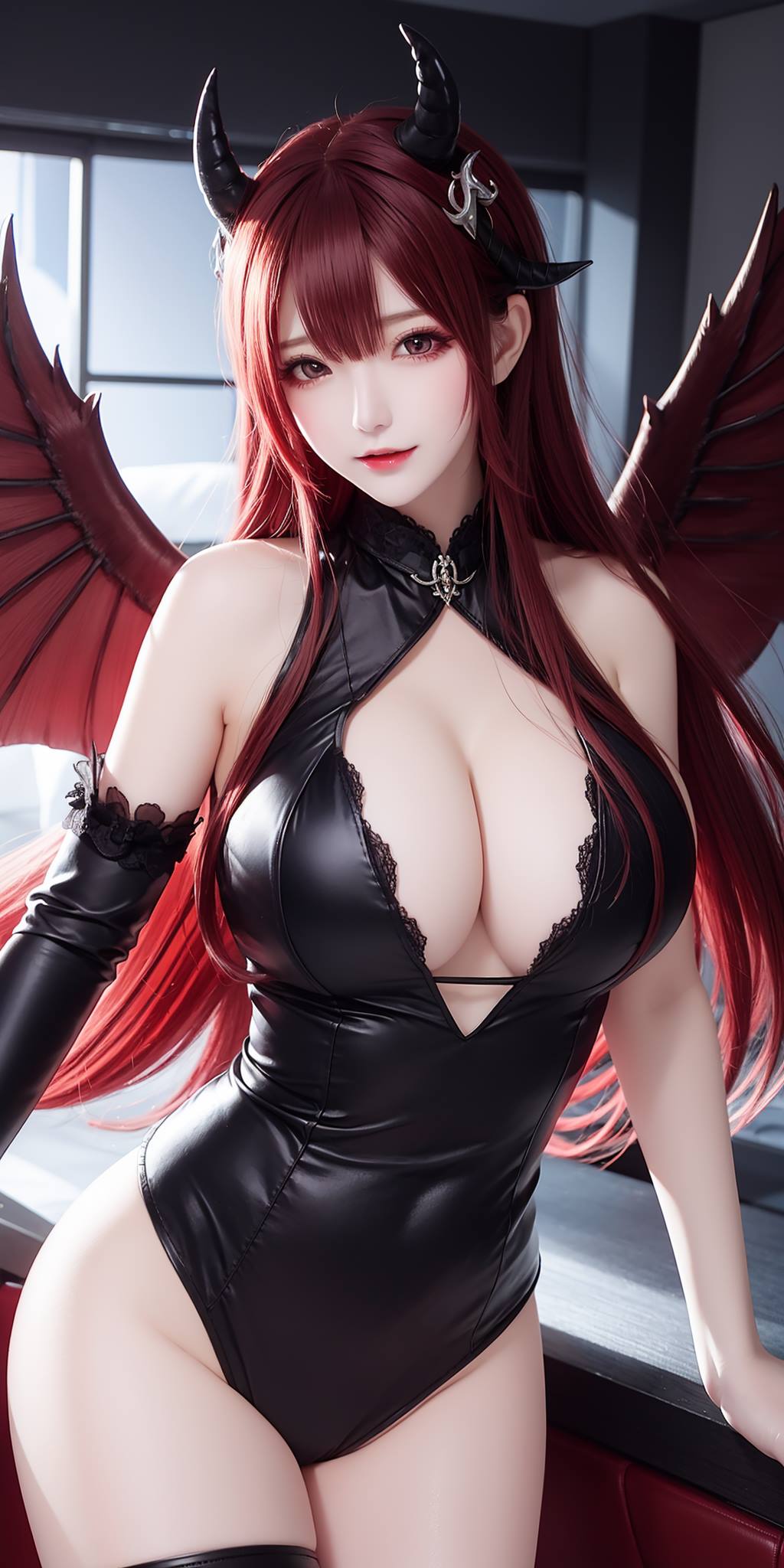 图片[54]-AI绘画 088 恶魔少女连体皮衣[80P] – 速更版-美库