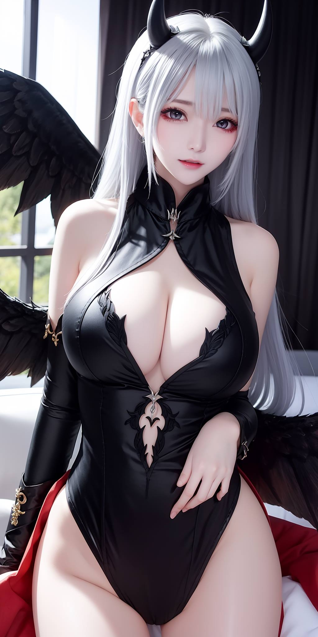 图片[56]-AI绘画 088 恶魔少女连体皮衣[80P] – 速更版-美库