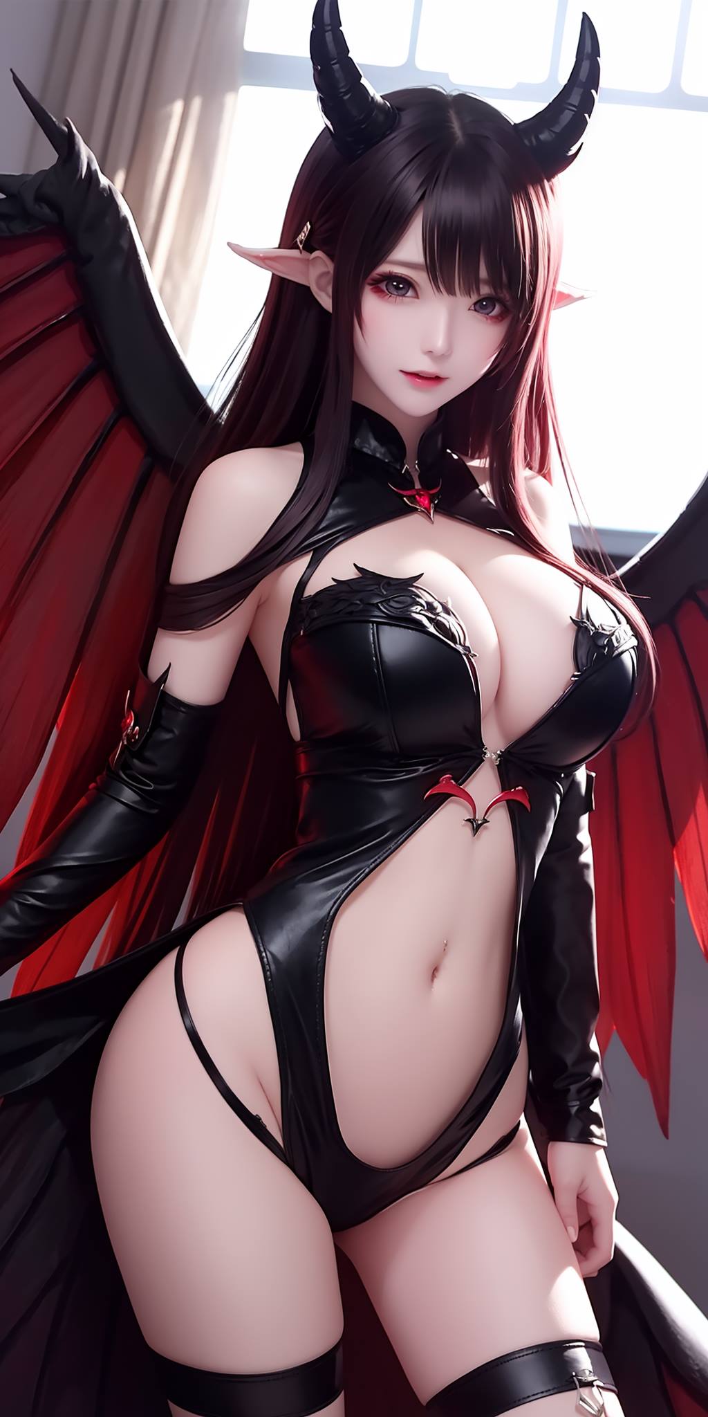 图片[63]-AI绘画 088 恶魔少女连体皮衣[80P] – 速更版-美库