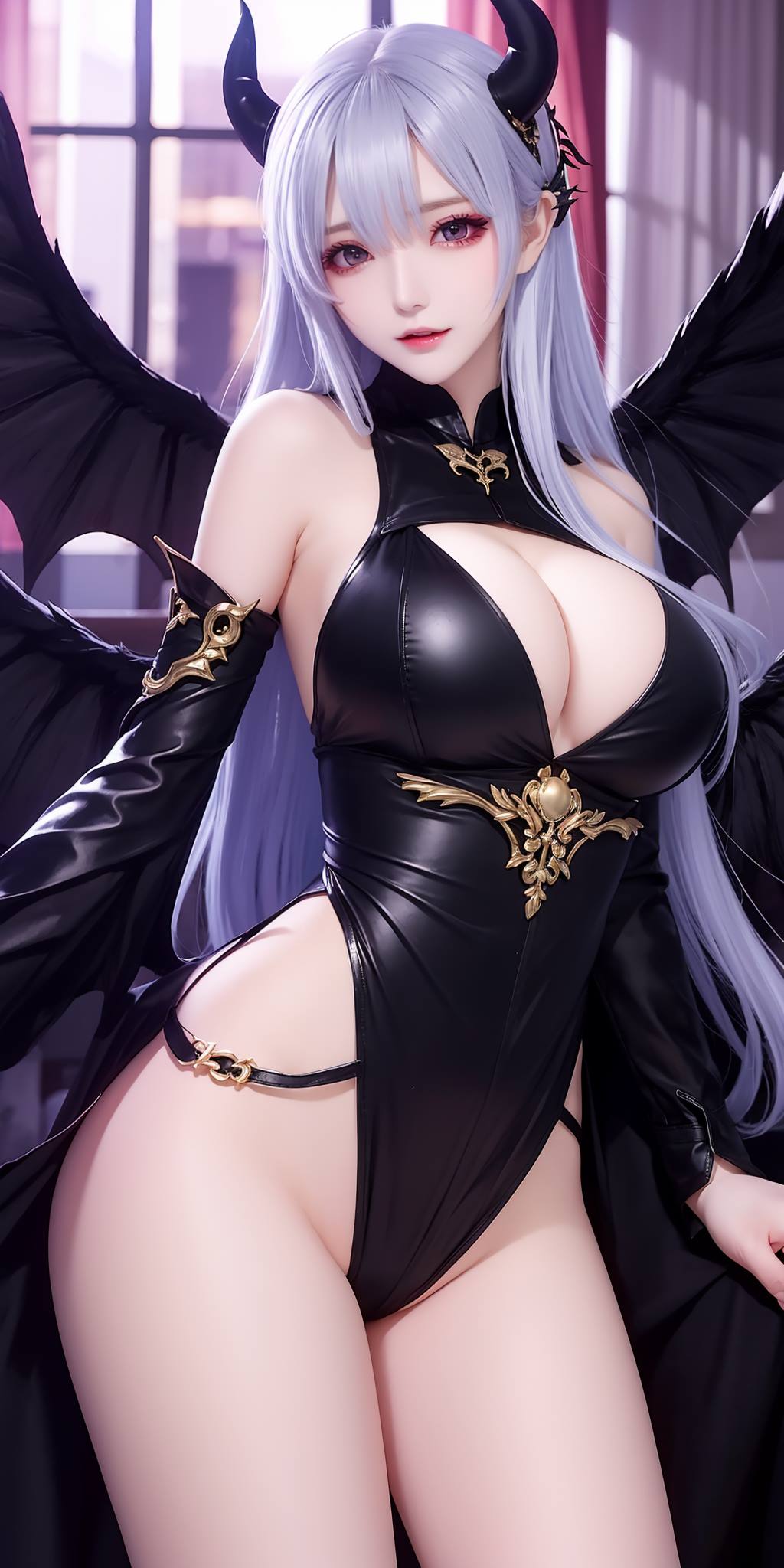 图片[66]-AI绘画 088 恶魔少女连体皮衣[80P] – 速更版-美库