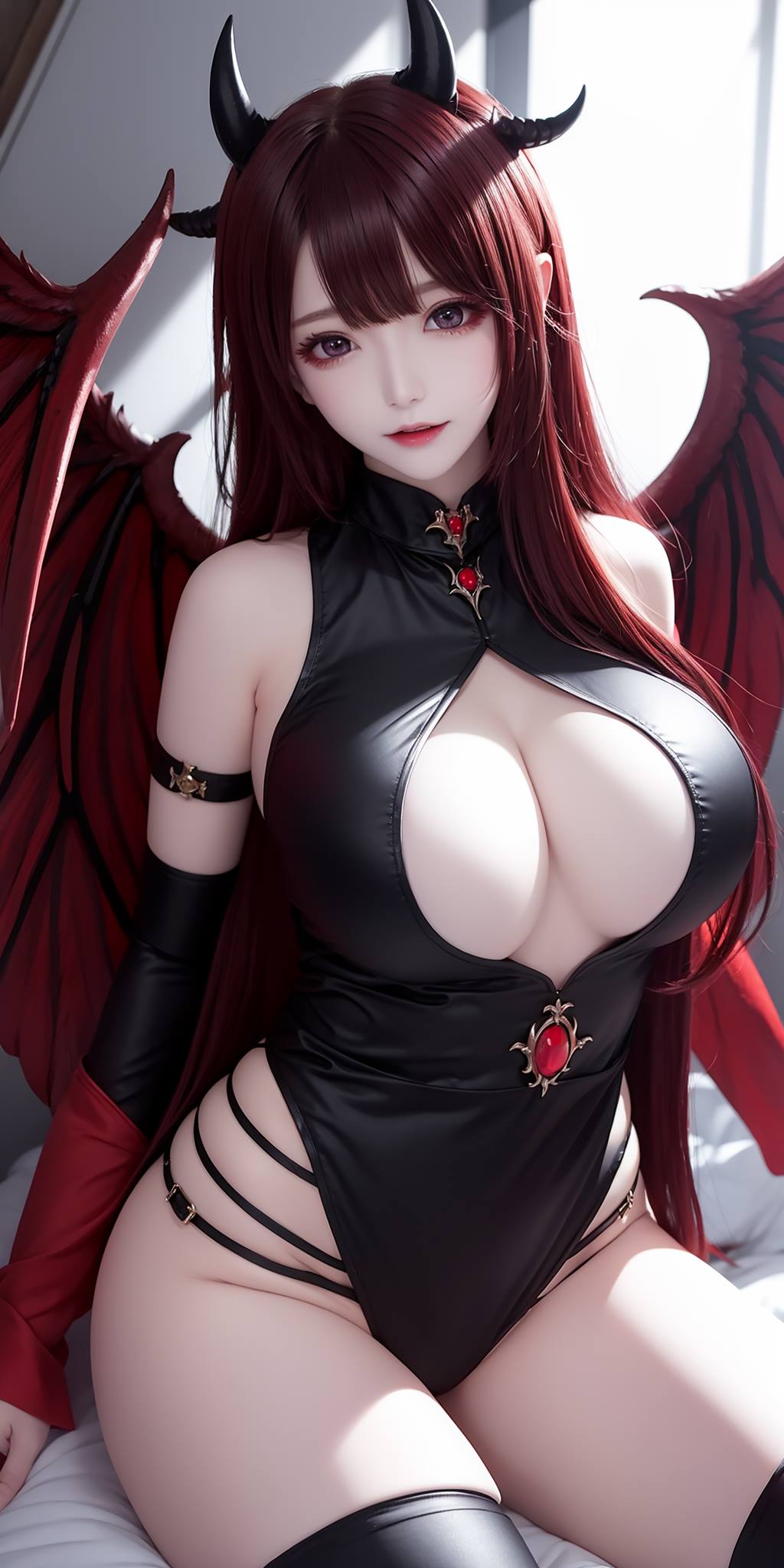 图片[69]-AI绘画 088 恶魔少女连体皮衣[80P] – 速更版-美库