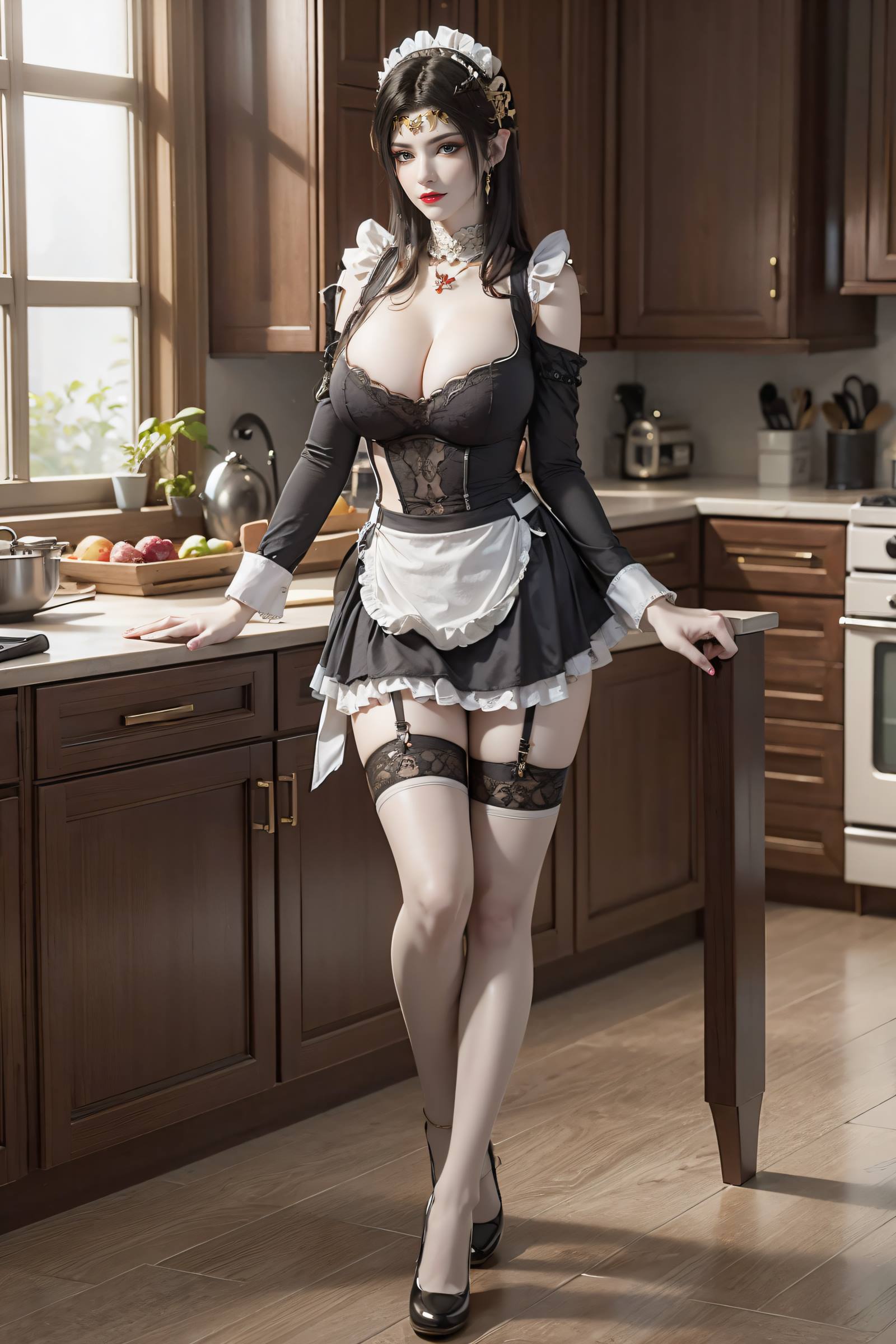 图片[11]-AI绘画 090 斗破苍穹-美杜莎 居家女仆装[44P] – 速更版-美库