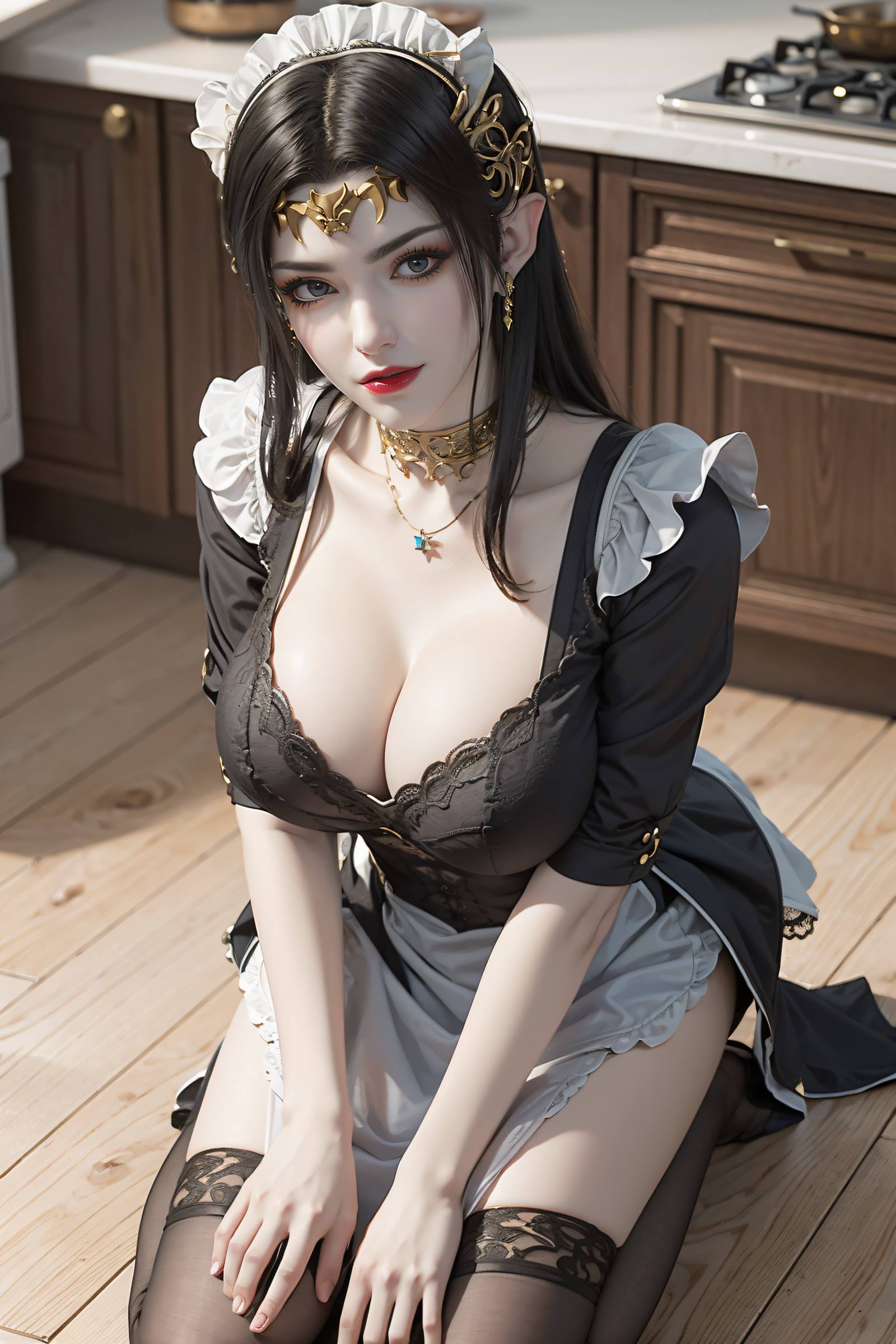 图片[14]-AI绘画 090 斗破苍穹-美杜莎 居家女仆装[44P] – 速更版-美库