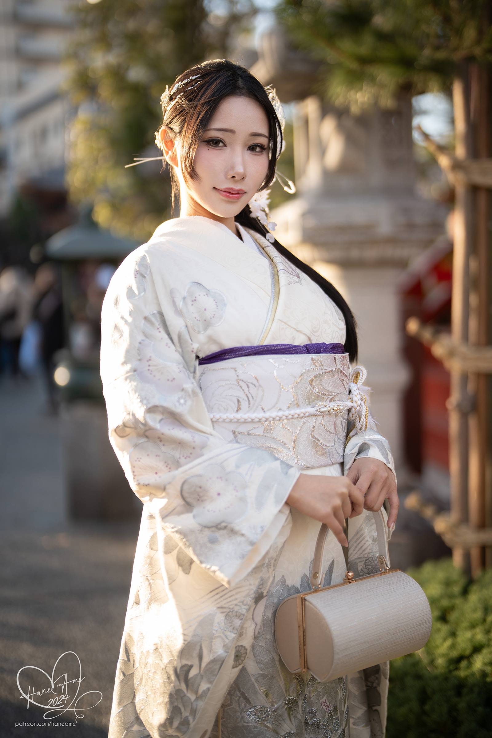 图片[26]-雨波_HaneAme Original 2024 New year Silver Kimono[32P] – 速更版-美库