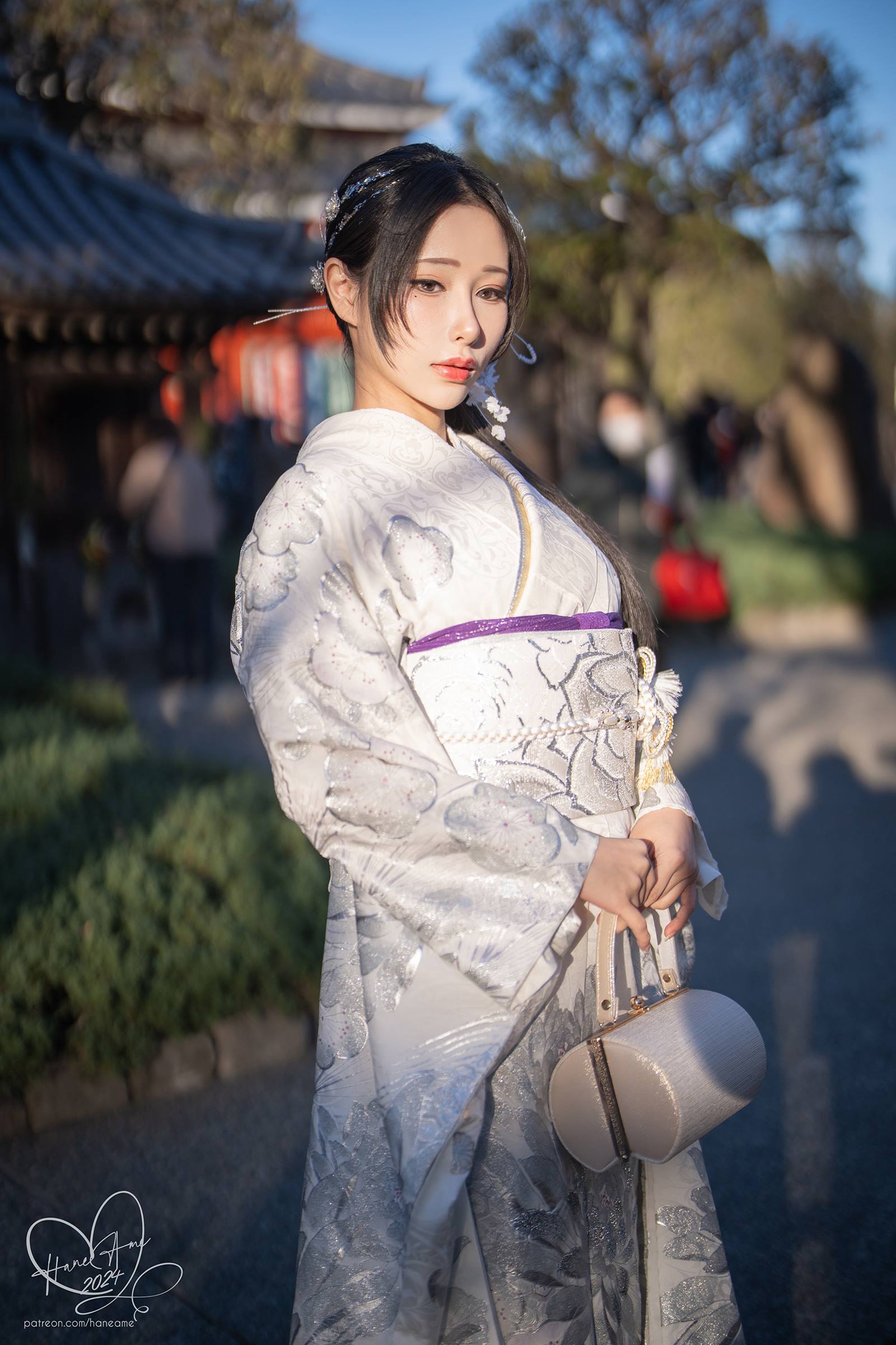 图片[28]-雨波_HaneAme Original 2024 New year Silver Kimono[32P] – 速更版-美库