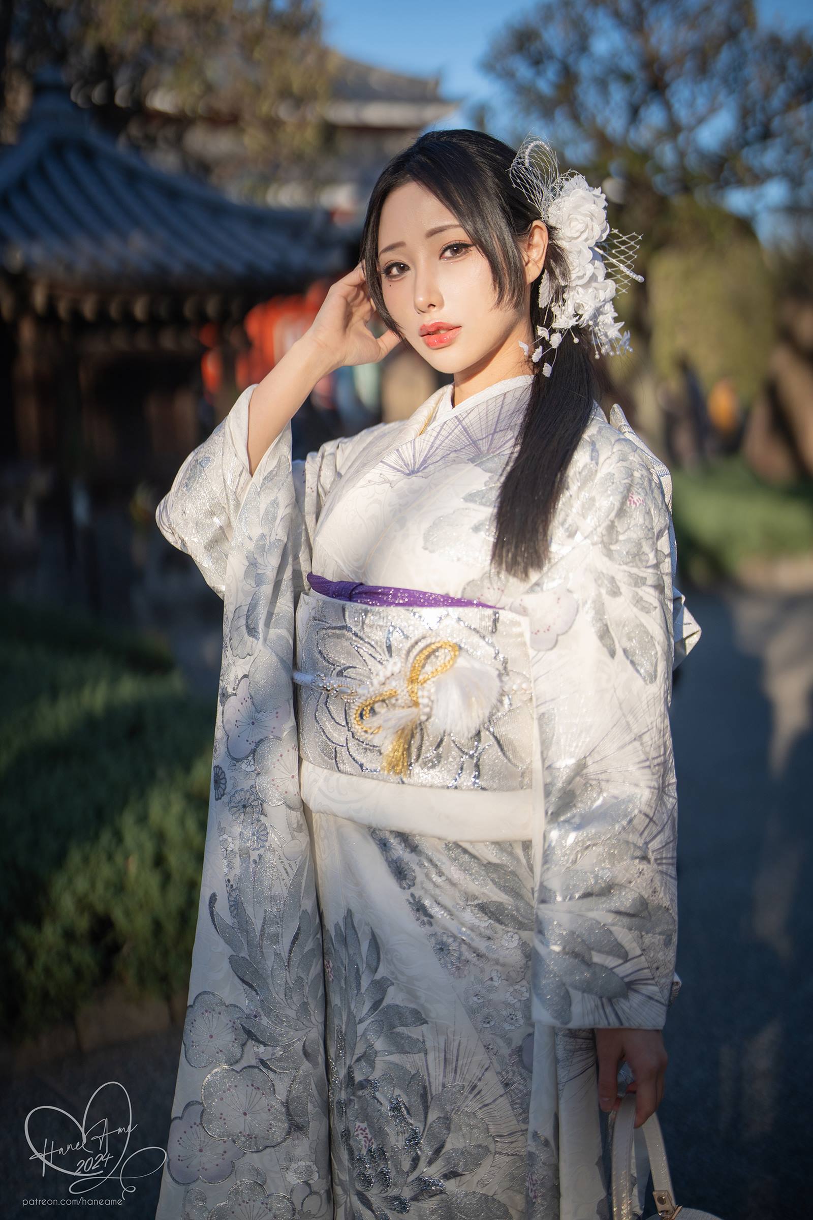 图片[30]-雨波_HaneAme Original 2024 New year Silver Kimono[32P] – 速更版-美库