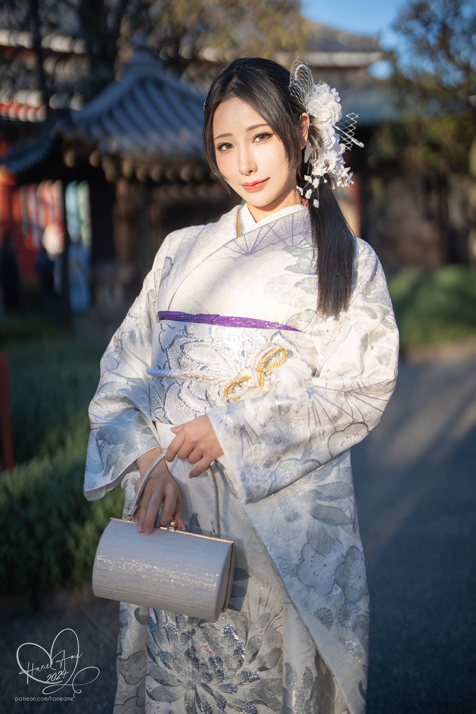 图片[31]-雨波_HaneAme Original 2024 New year Silver Kimono[32P] – 速更版-美库
