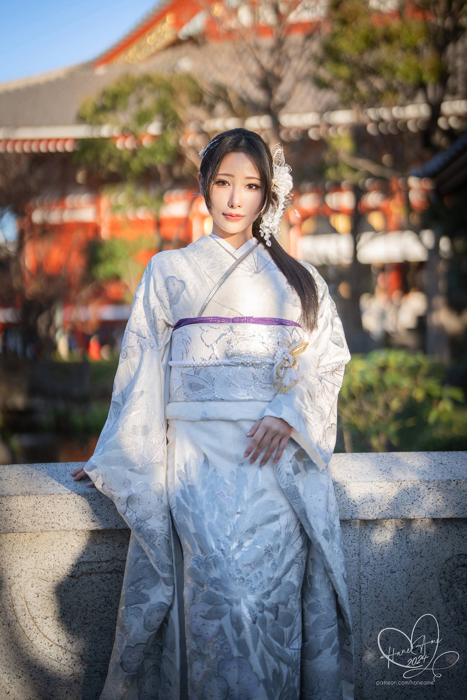 图片[33]-雨波_HaneAme Original 2024 New year Silver Kimono[32P] – 速更版-美库