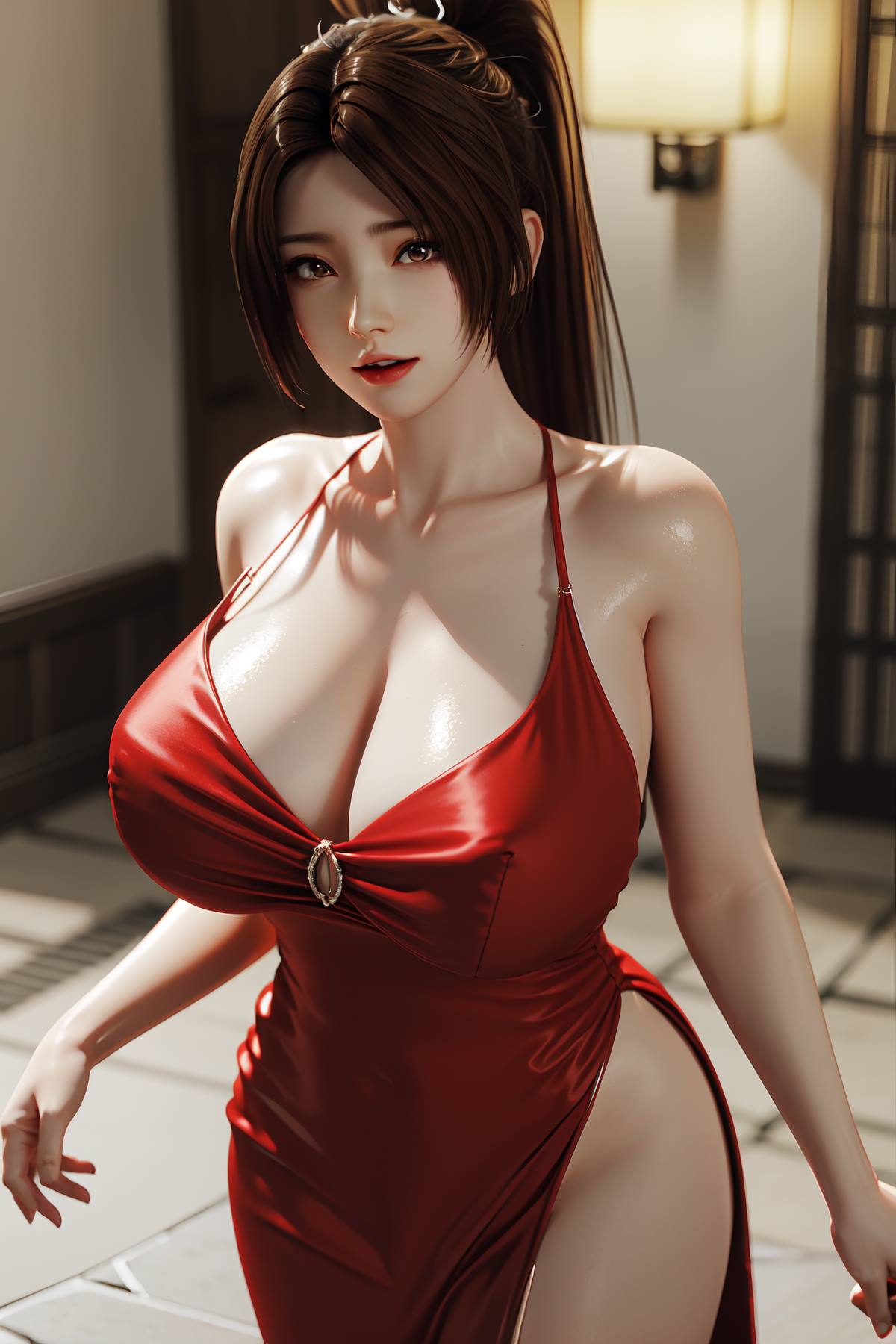 图片[66]-AI绘画 093 不知火舞 红色晚礼服[108P] – 速更版-美库