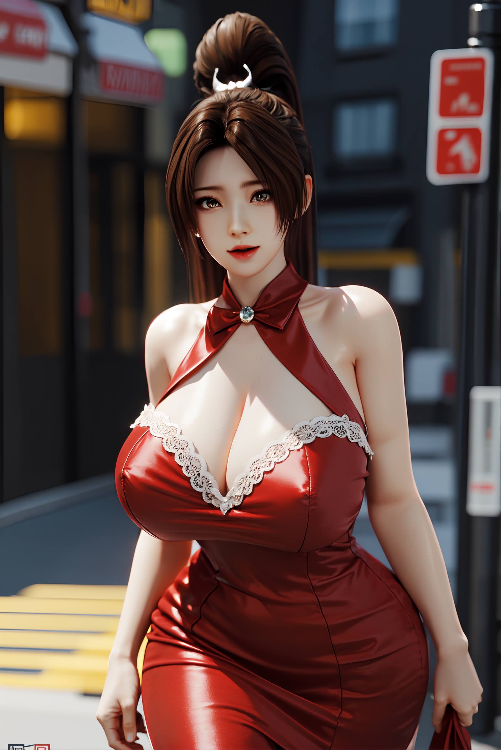 图片[98]-AI绘画 093 不知火舞 红色晚礼服[108P] – 速更版-美库