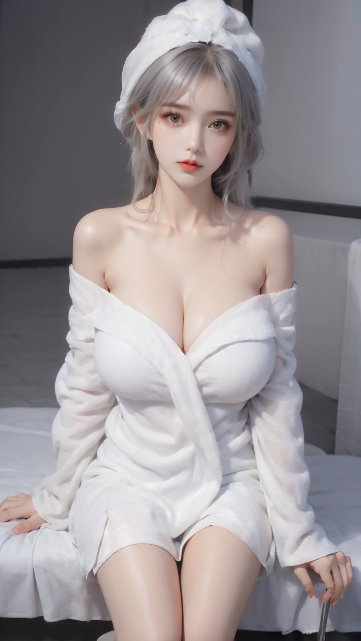 图片[16]-AI绘画 096 浴室少女 浴巾裹胸[43P] – 速更版-美库