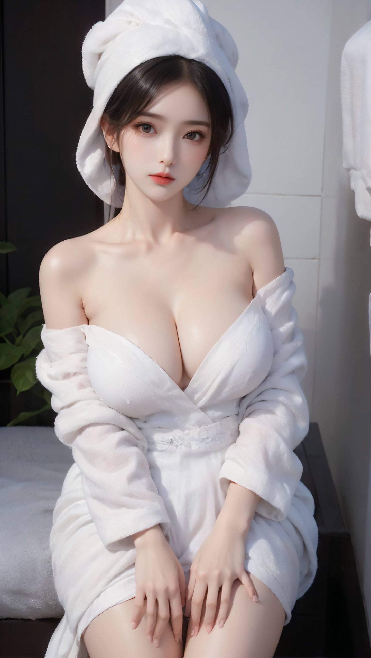 图片[22]-AI绘画 096 浴室少女 浴巾裹胸[43P] – 速更版-美库