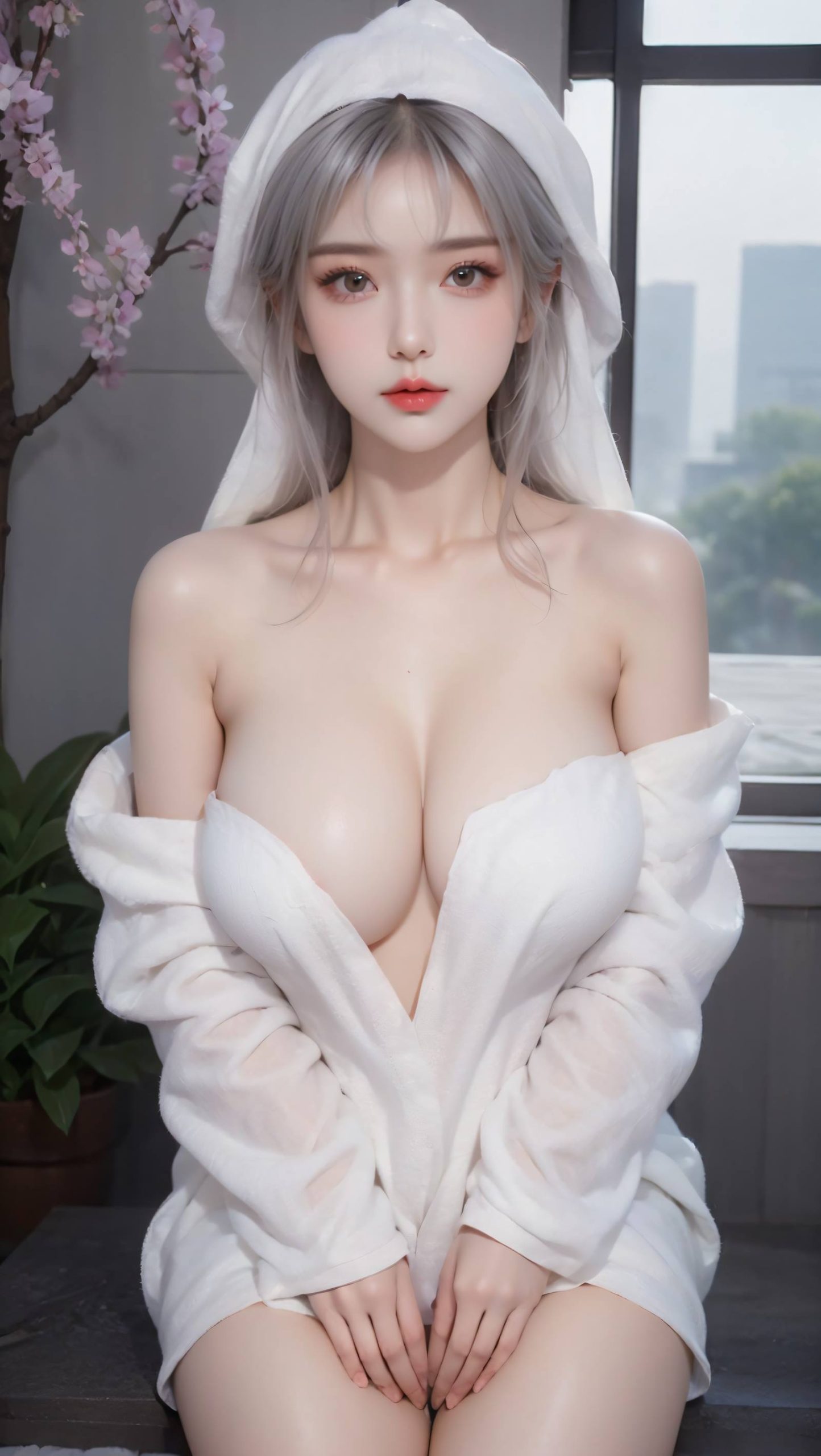 图片[31]-AI绘画 096 浴室少女 浴巾裹胸[43P] – 速更版-美库