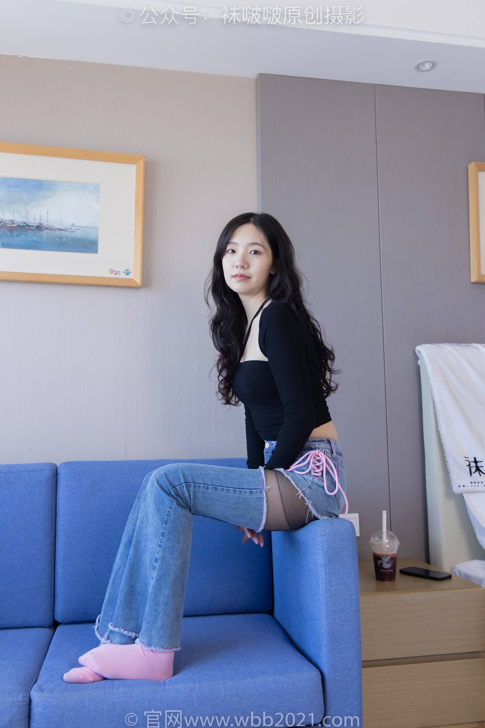 图片[38]-[BoBoSocks袜啵啵]NO.317 小甜豆-运动鞋、可拆卸牛仔裤、粉色棉袜、黑丝、裤里丝[140P] – 速更版-美库