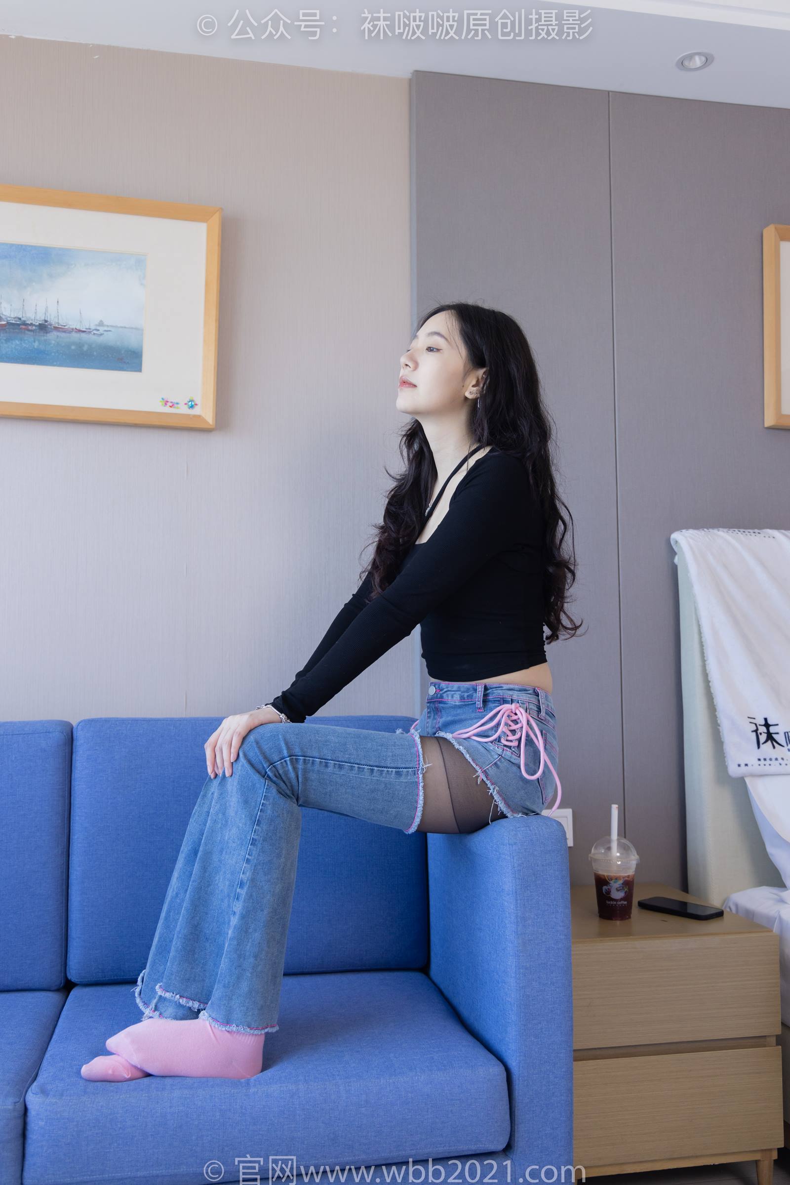 图片[39]-[BoBoSocks袜啵啵]NO.317 小甜豆-运动鞋、可拆卸牛仔裤、粉色棉袜、黑丝、裤里丝[140P] – 速更版-美库