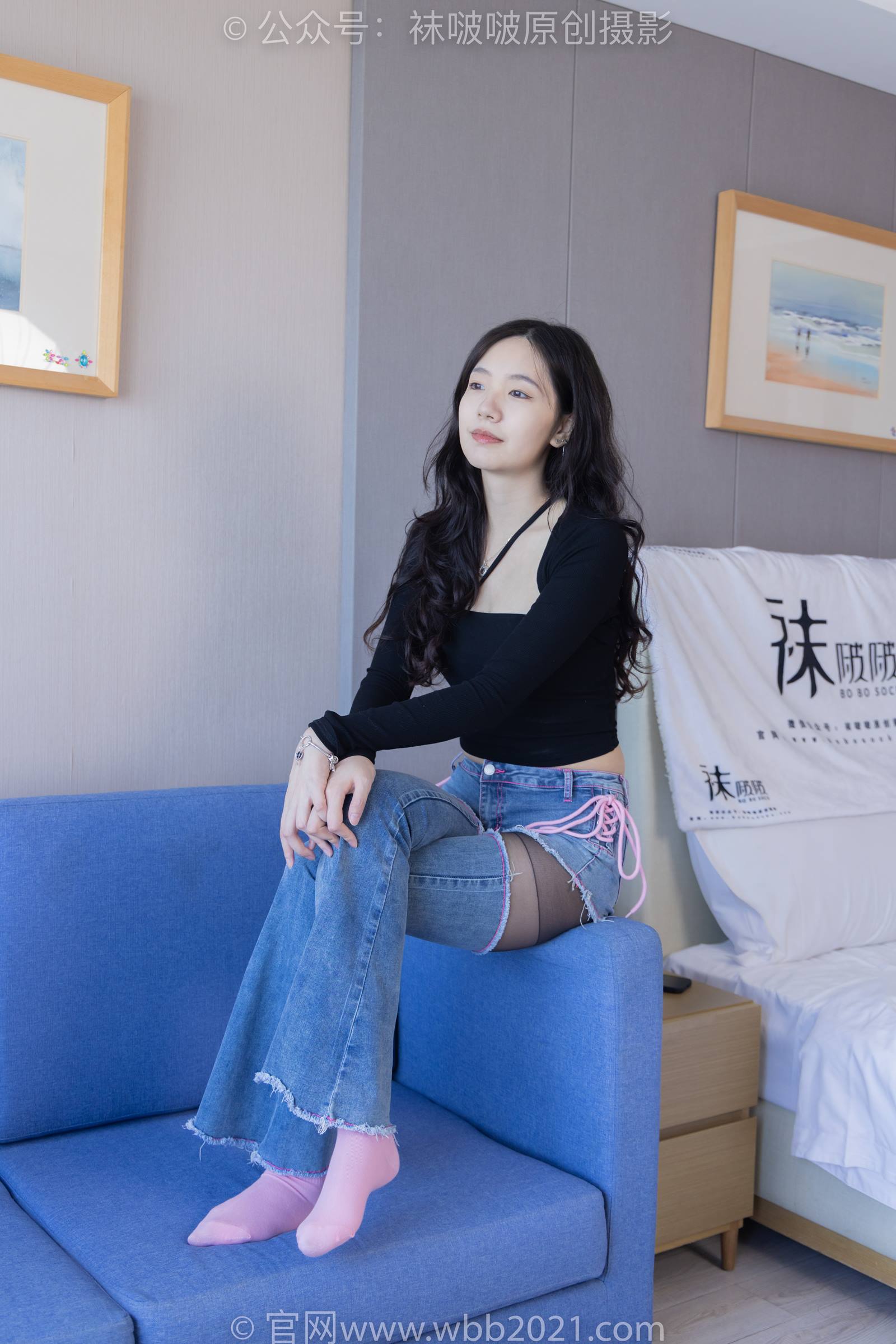 图片[40]-[BoBoSocks袜啵啵]NO.317 小甜豆-运动鞋、可拆卸牛仔裤、粉色棉袜、黑丝、裤里丝[140P] – 速更版-美库