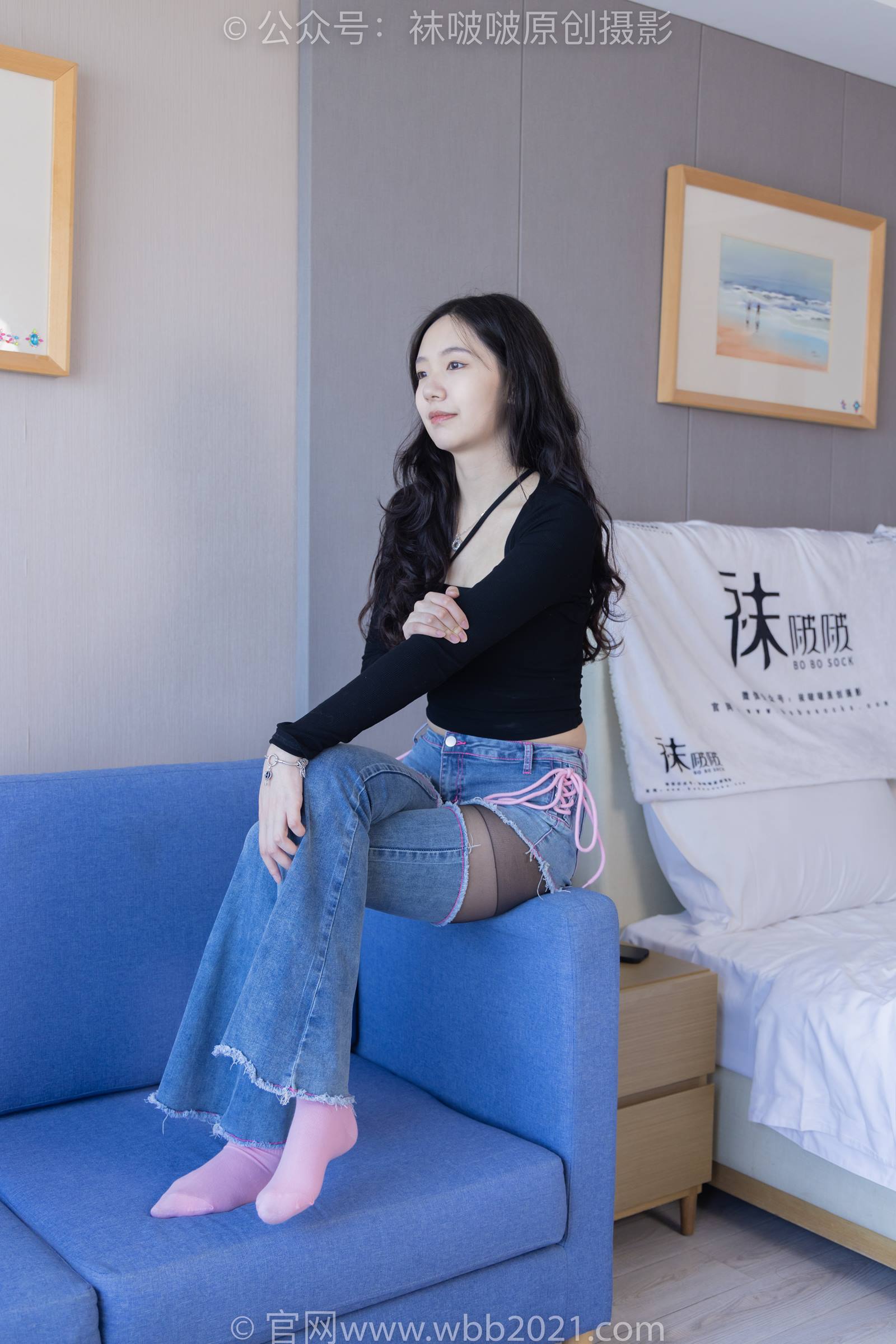 图片[41]-[BoBoSocks袜啵啵]NO.317 小甜豆-运动鞋、可拆卸牛仔裤、粉色棉袜、黑丝、裤里丝[140P] – 速更版-美库