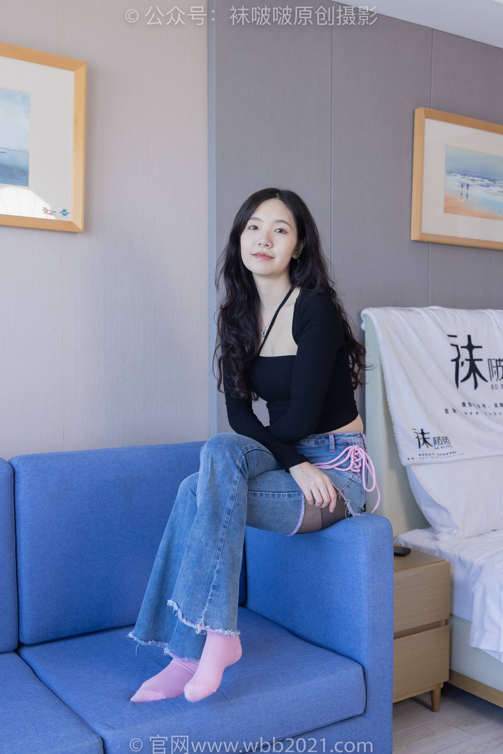 图片[42]-[BoBoSocks袜啵啵]NO.317 小甜豆-运动鞋、可拆卸牛仔裤、粉色棉袜、黑丝、裤里丝[140P] – 速更版-美库
