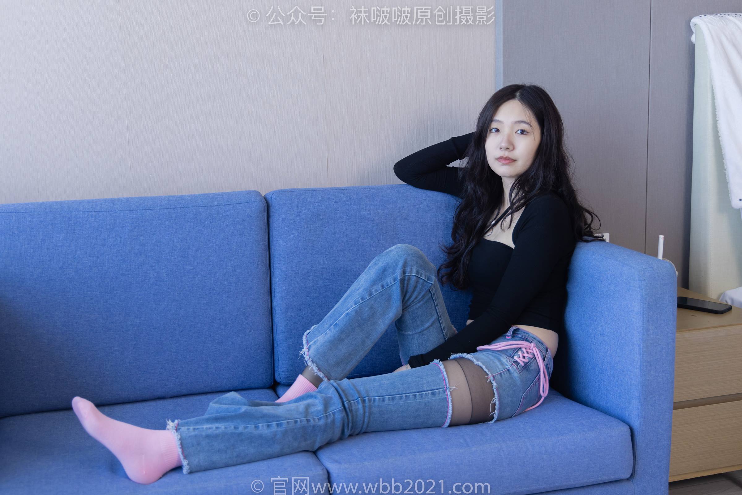 图片[51]-[BoBoSocks袜啵啵]NO.317 小甜豆-运动鞋、可拆卸牛仔裤、粉色棉袜、黑丝、裤里丝[140P] – 速更版-美库