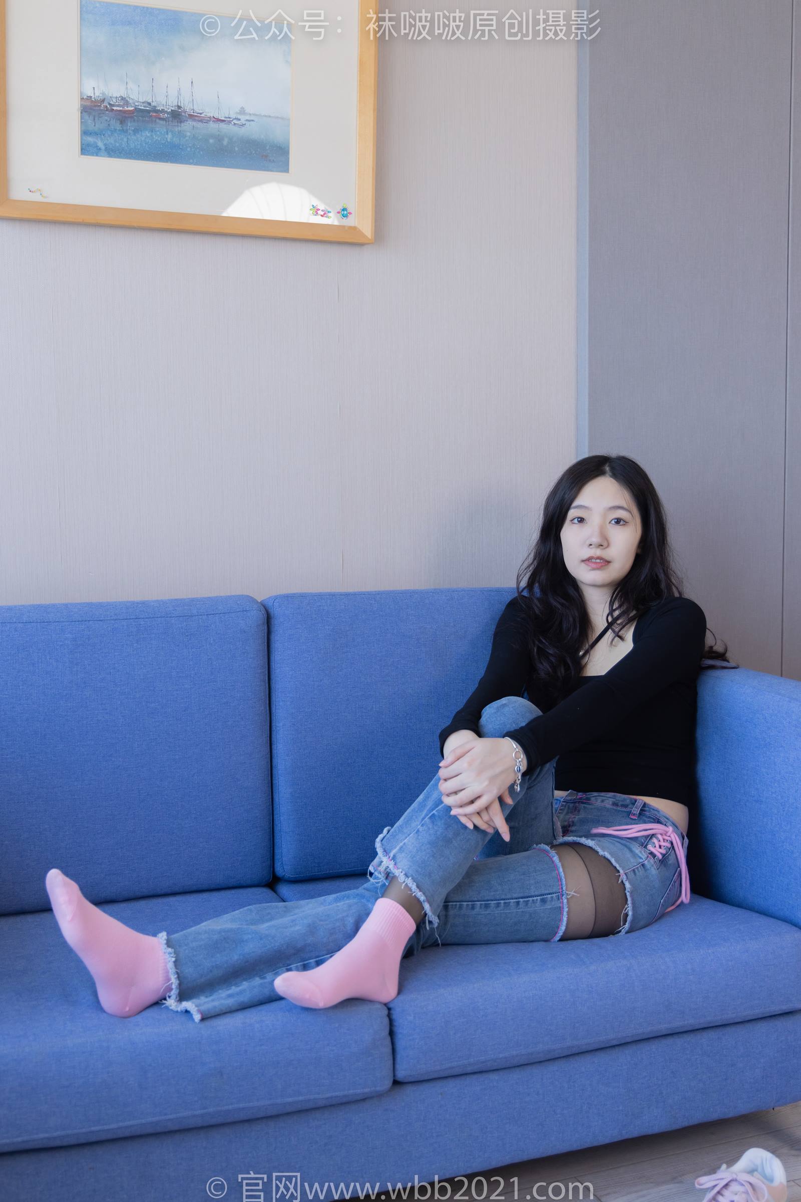 图片[52]-[BoBoSocks袜啵啵]NO.317 小甜豆-运动鞋、可拆卸牛仔裤、粉色棉袜、黑丝、裤里丝[140P] – 速更版-美库